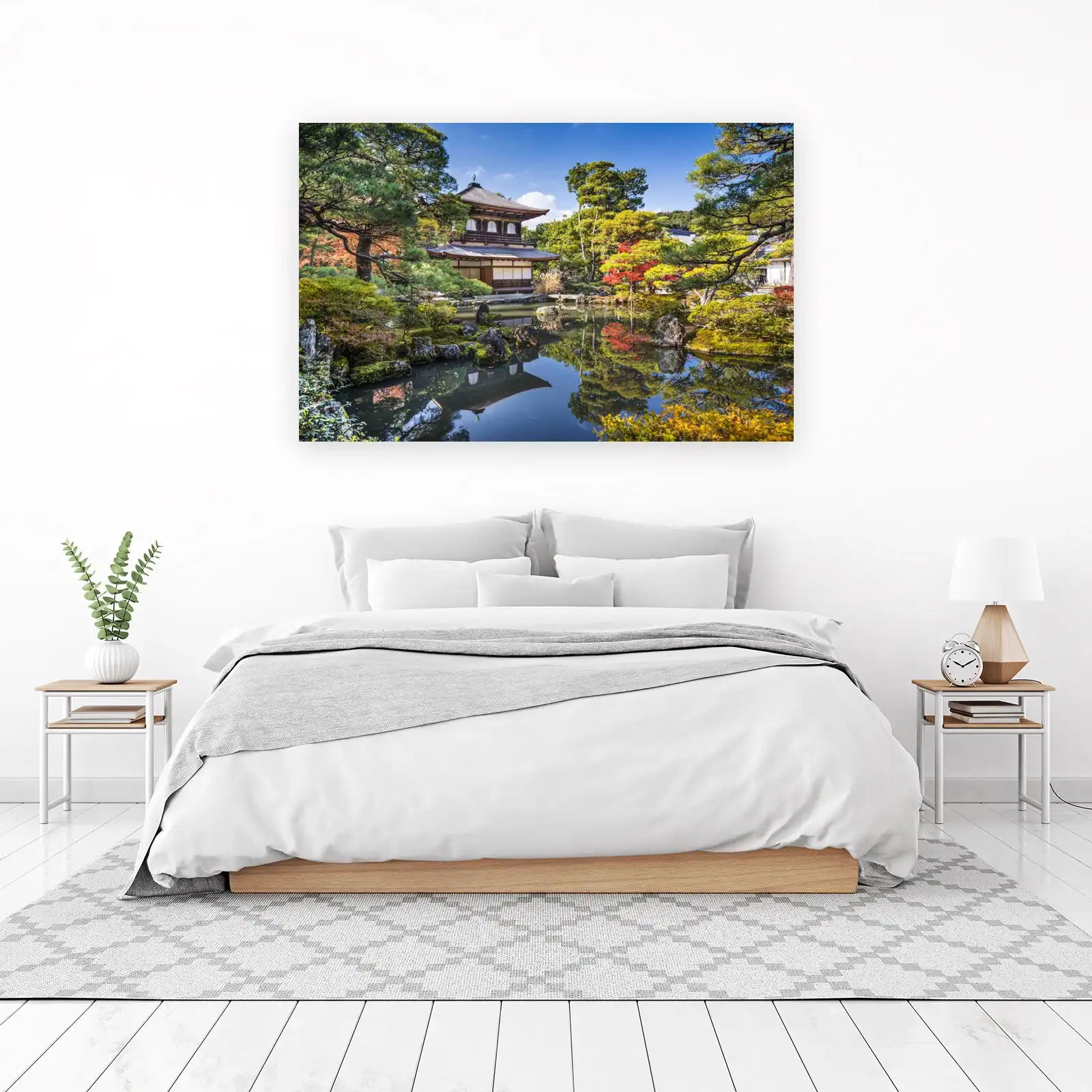 Serene Japanese Garden Pagoda Wall Art
