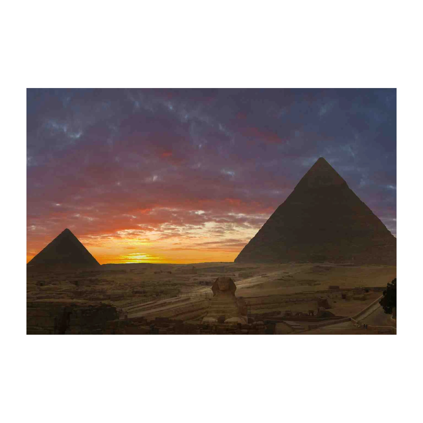 Majestic Pyramids Sunset Egypt Wall Art