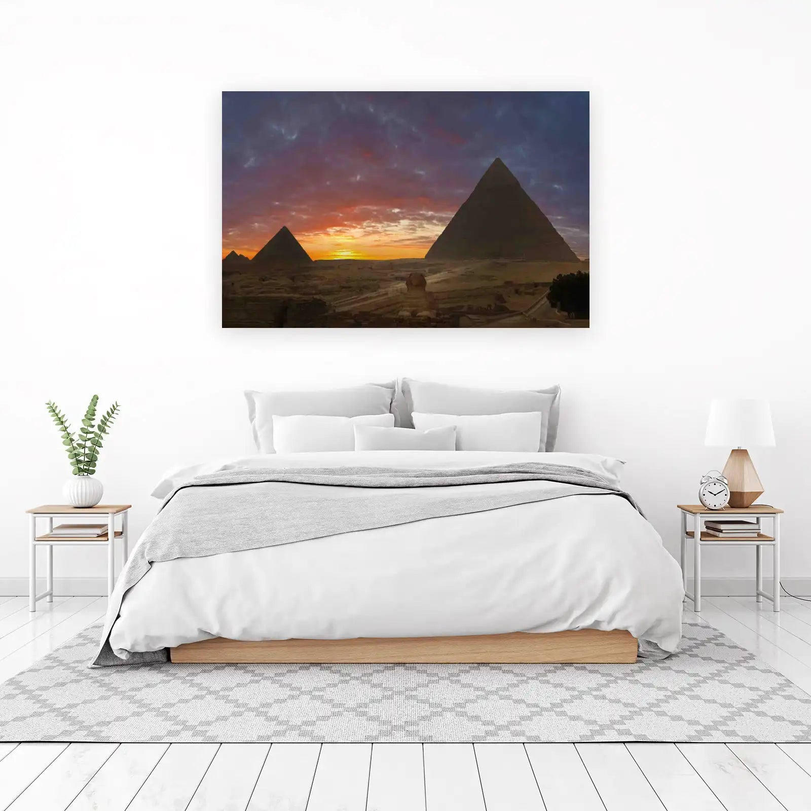 Majestic Pyramids Sunset Egypt Wall Art