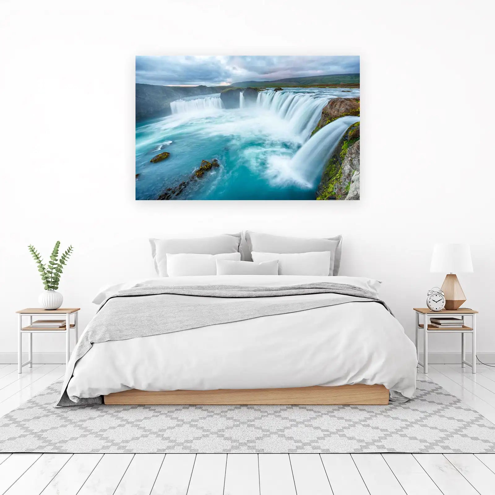 Majestic Waterfall Iceland Wall Art