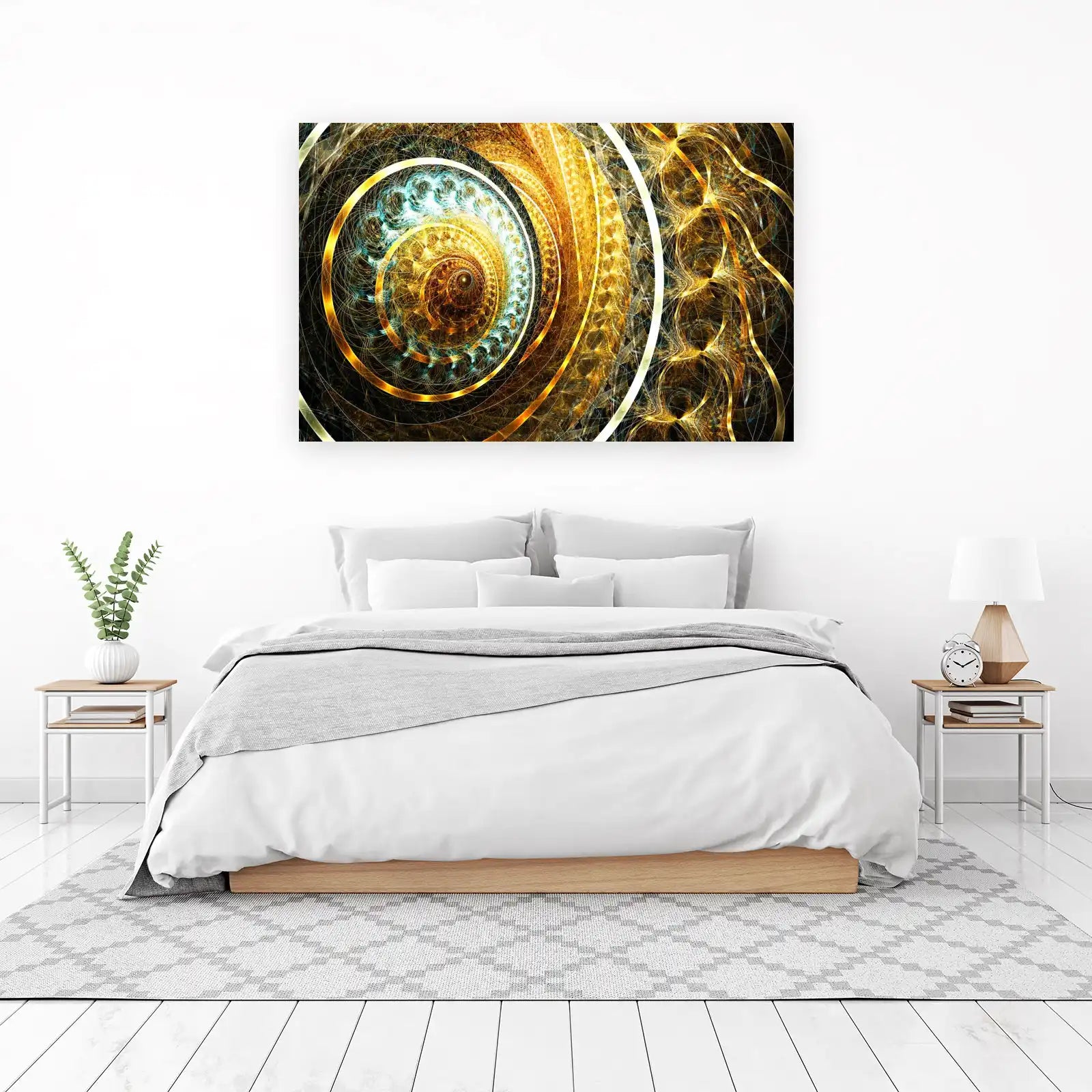 Golden Spiral Abstract Fractal Art Wall Art