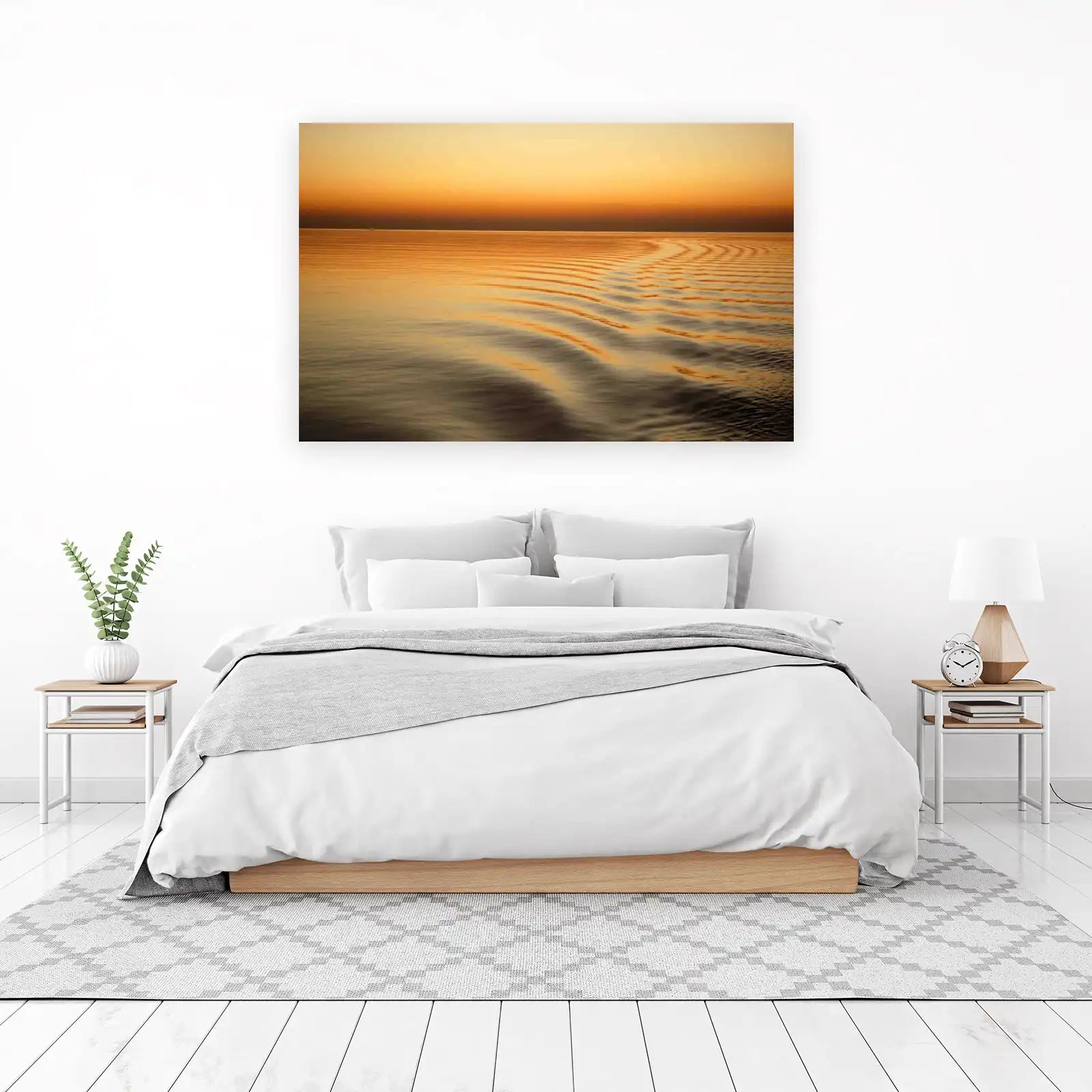 Golden Hour Ocean Waves Wall Art