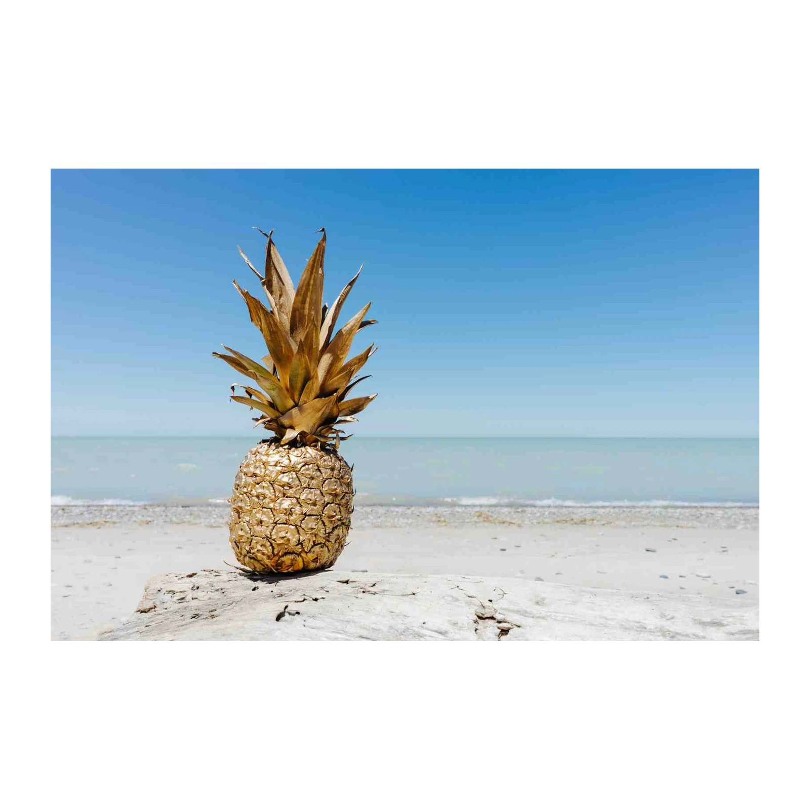 Golden Pineapple Beach Vibes Wall Art