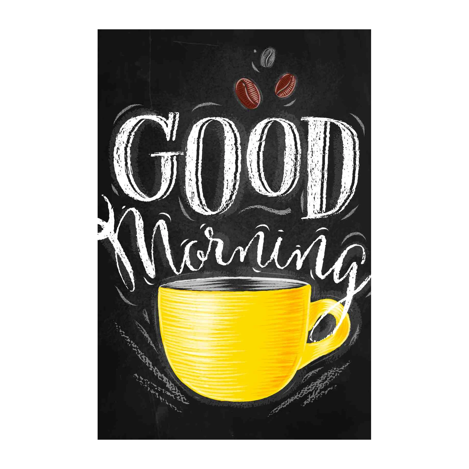Sunny Morning Coffee Vibes Chalkboard Wall Art