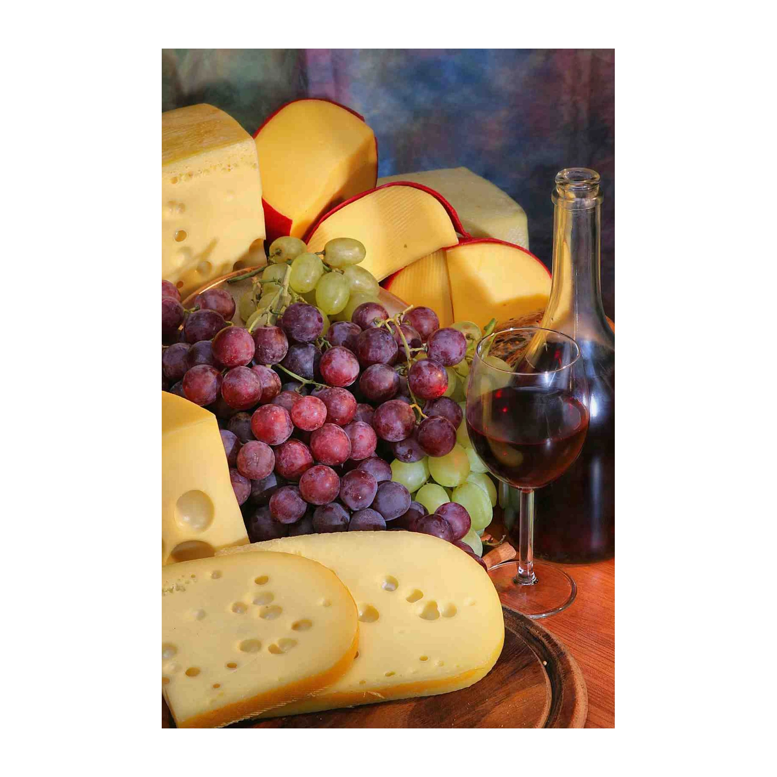 Gourmet Cheese & Wine Delight Wall Art