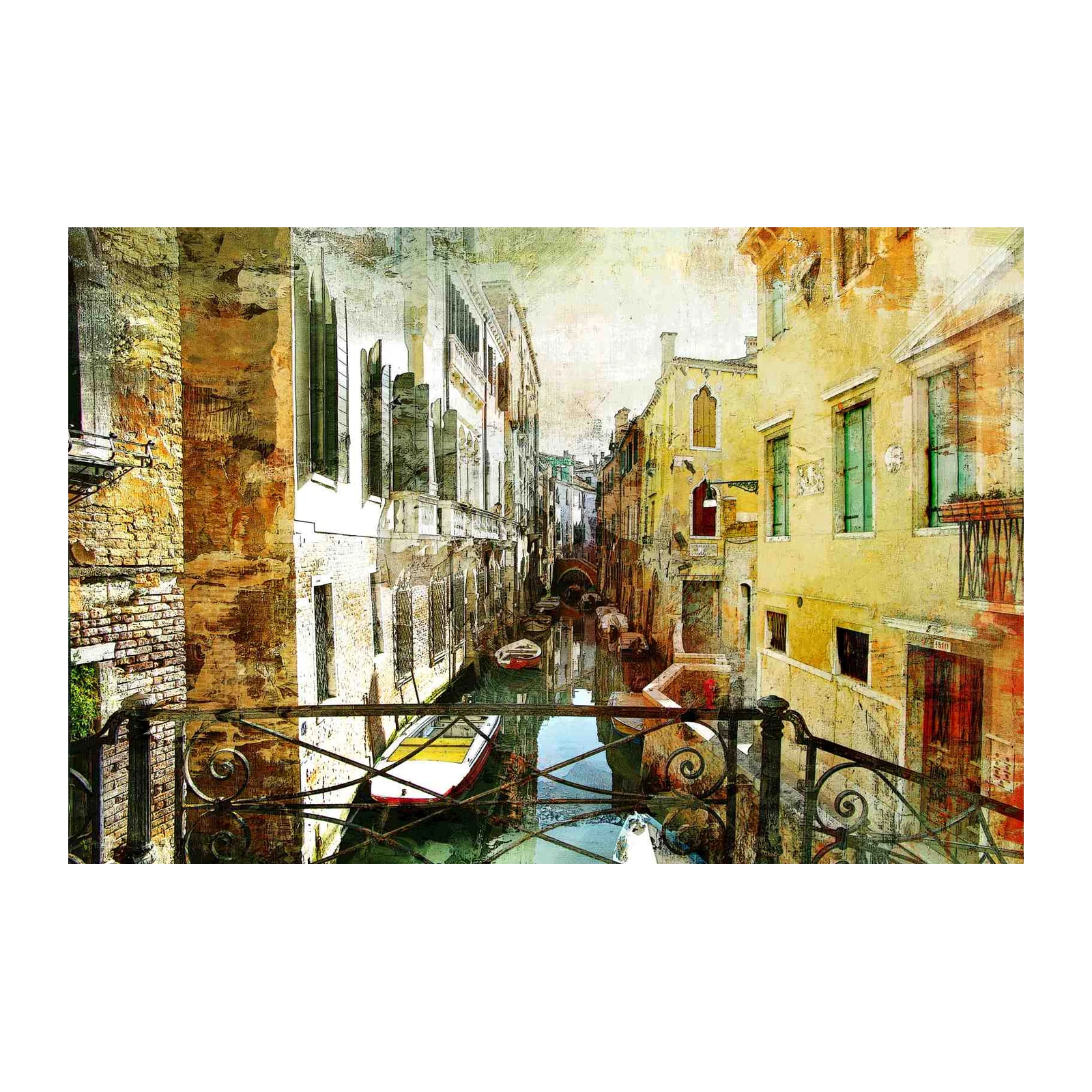 Venetian Canal Abstract Wall Art