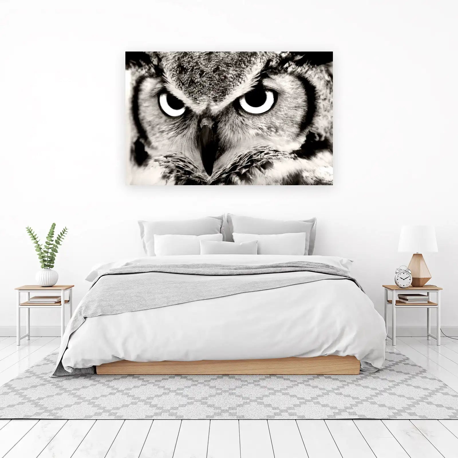 Intense Owl Eye Close-Up Wall Art