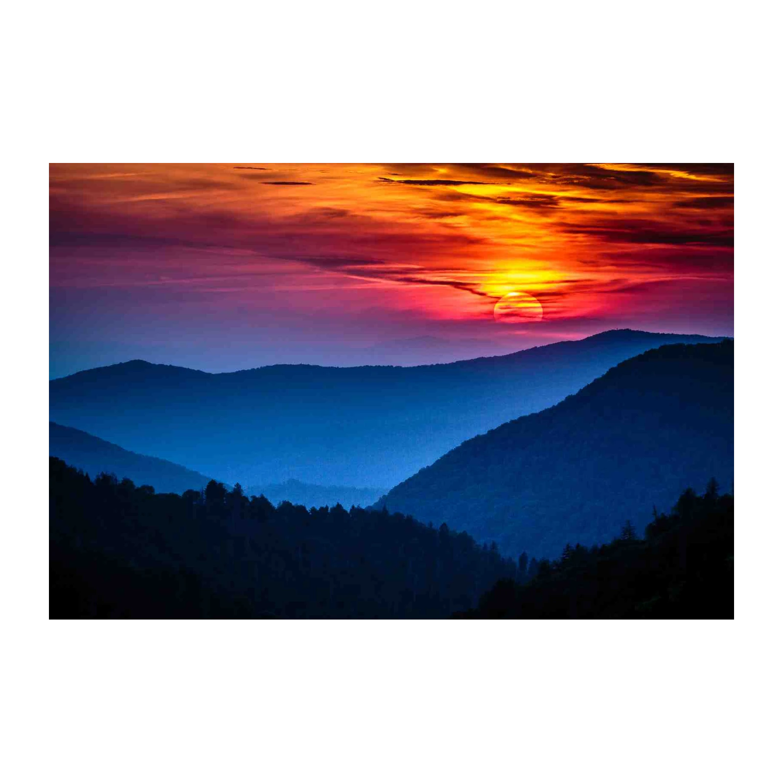 Majestic Mountain Sunset Landscape Wall Art