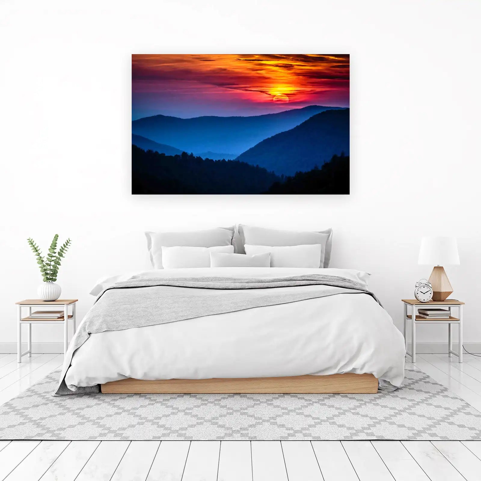 Majestic Mountain Sunset Landscape Wall Art