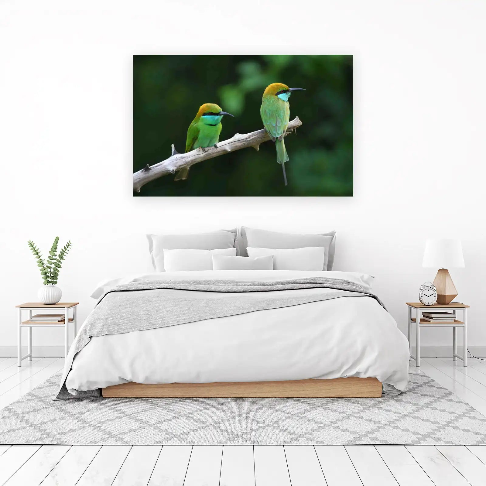 Green Bee-Eater Pair Nature Wall Art
