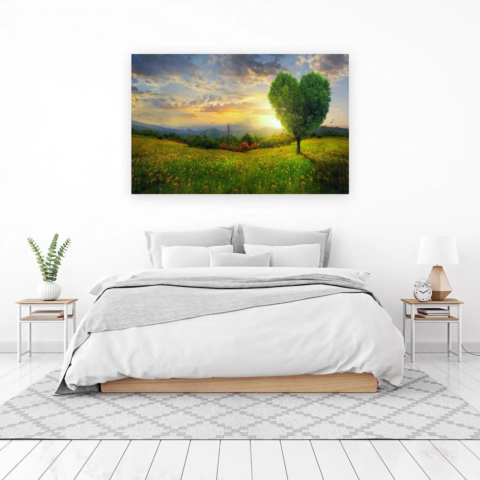 Heart Tree Nature Landscape Wall Art