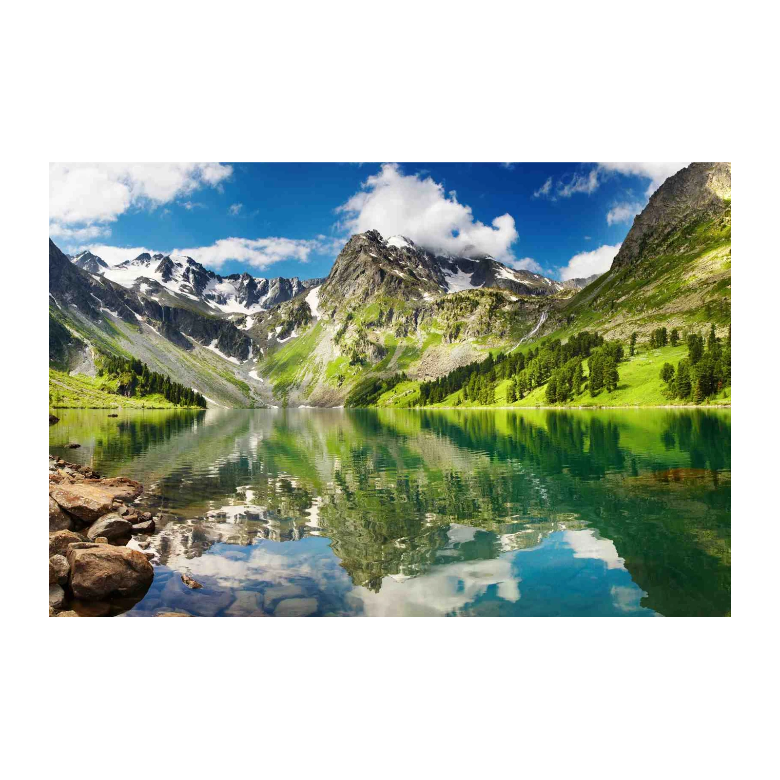 Majestic Mountain Lake Landscape Wall Art