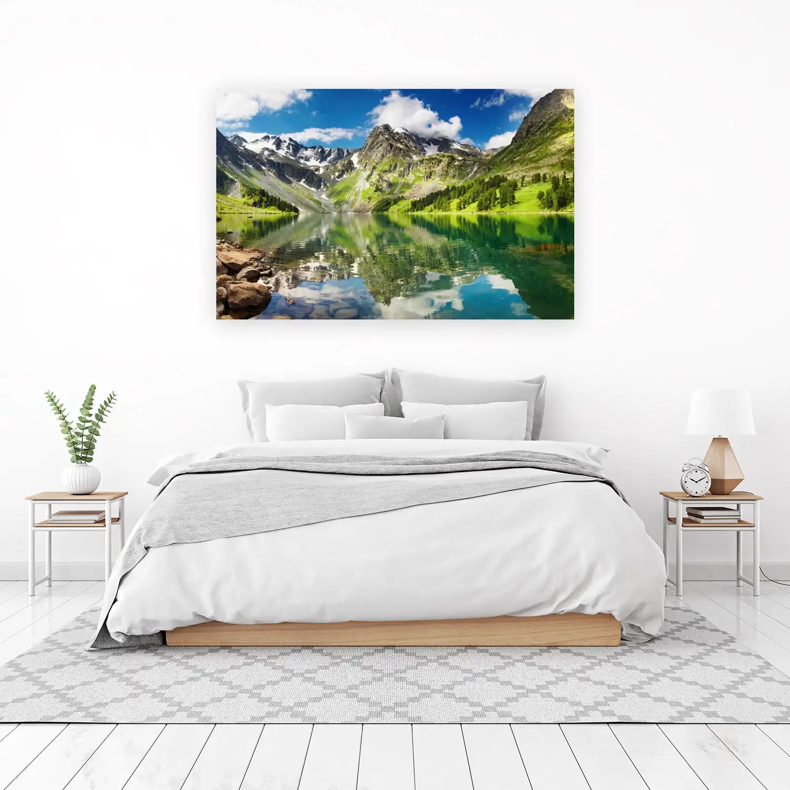 Majestic Mountain Lake Landscape Wall Art