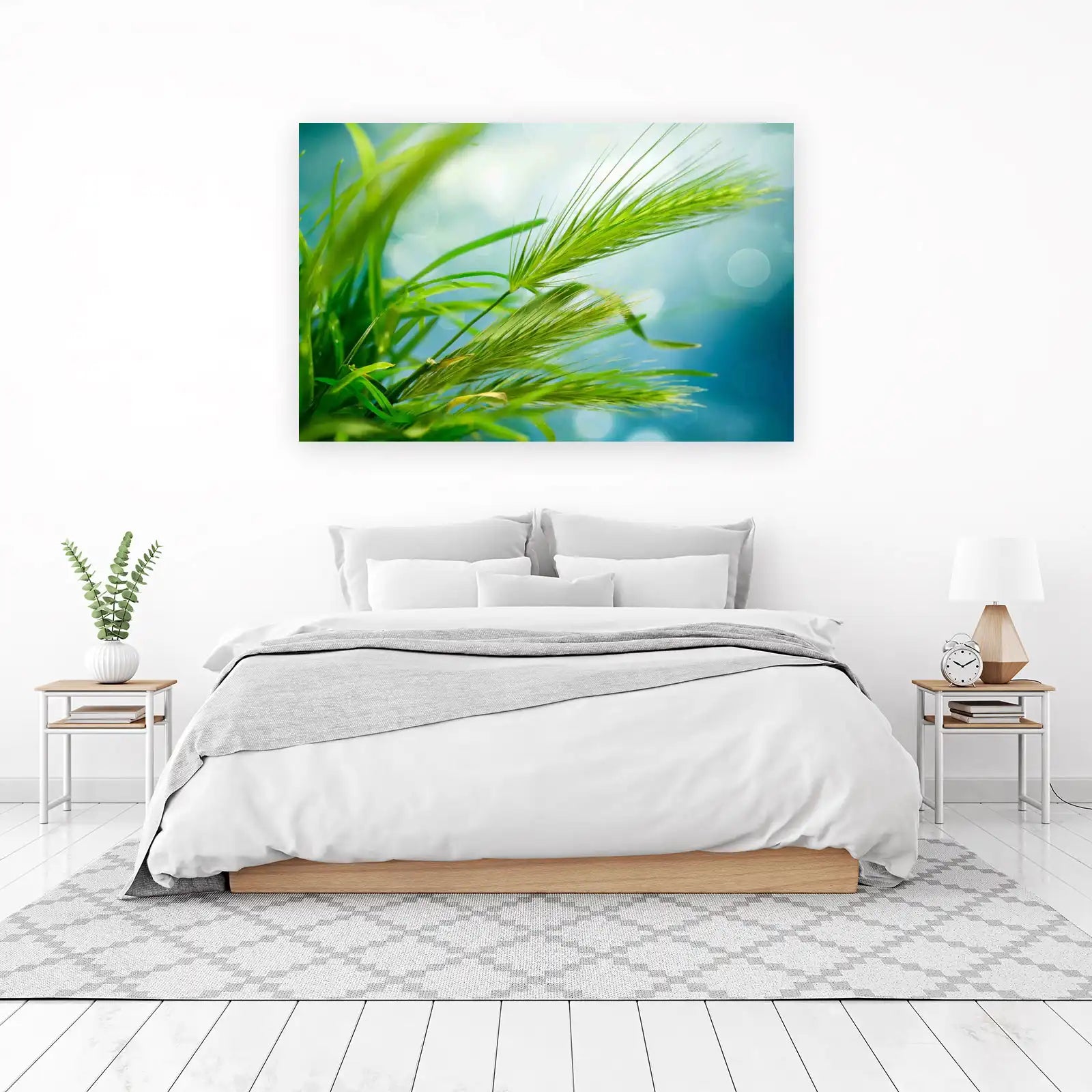 Lush Green Grass Close-up Wall Art