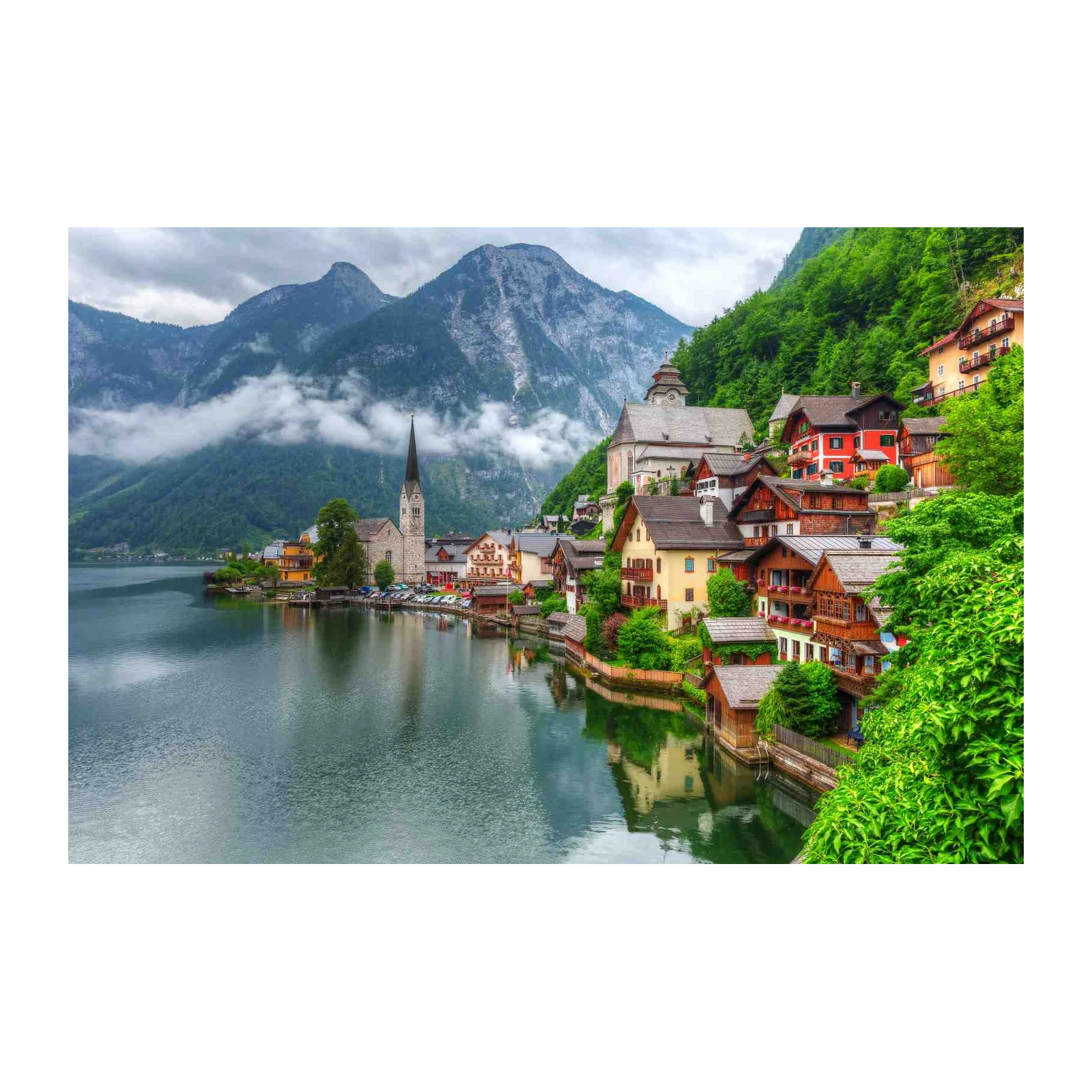 Hallstatt Lakeside Village Austrian Alps Wall Art