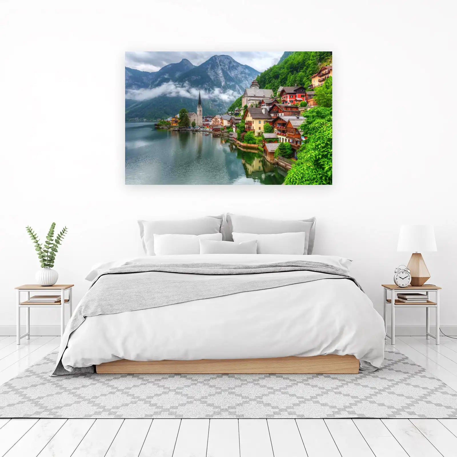 Hallstatt Lakeside Village Austrian Alps Wall Art