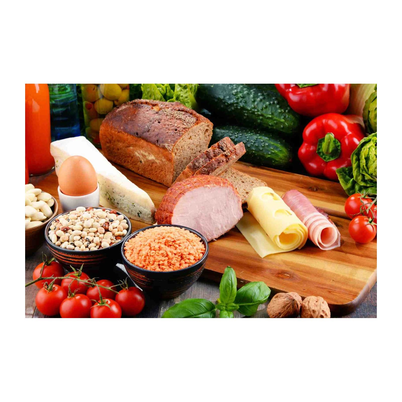 Healthy Food Assortment Wall Art