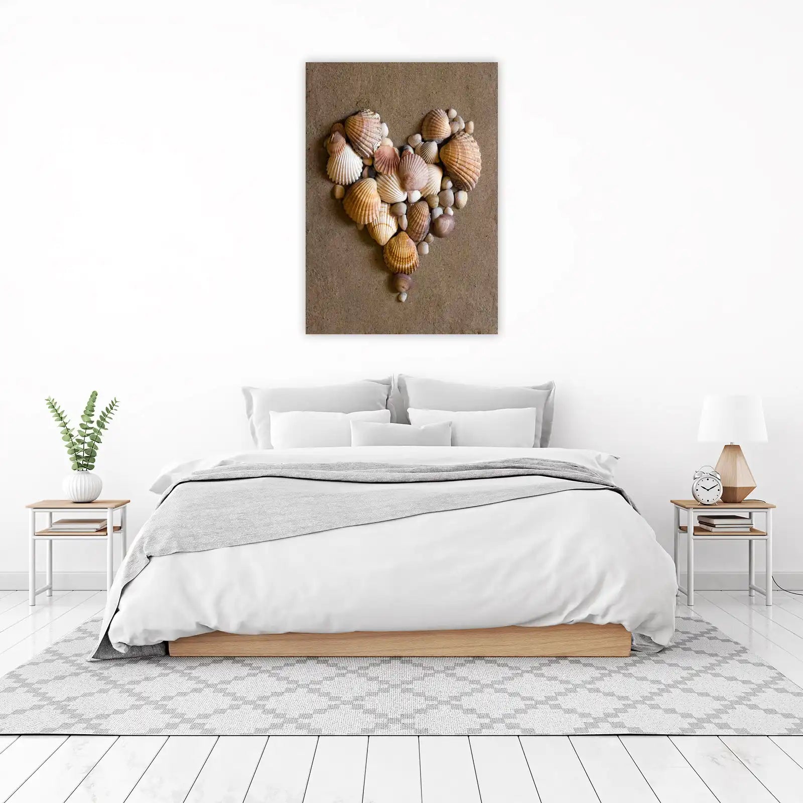 Seashell Heart Coastal Serenity Wall Art
