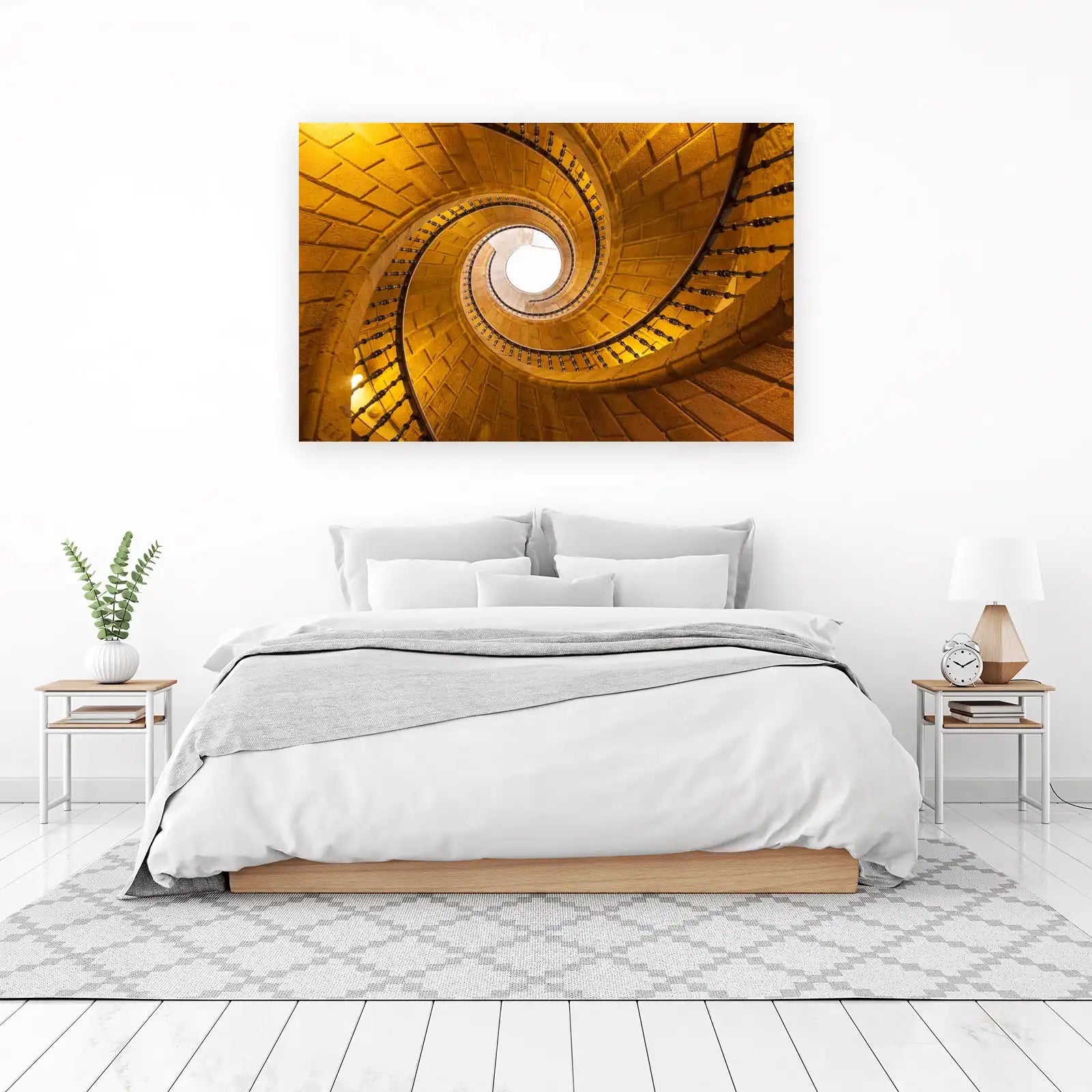 Grand Spiral Staircase Architecture Wall Art