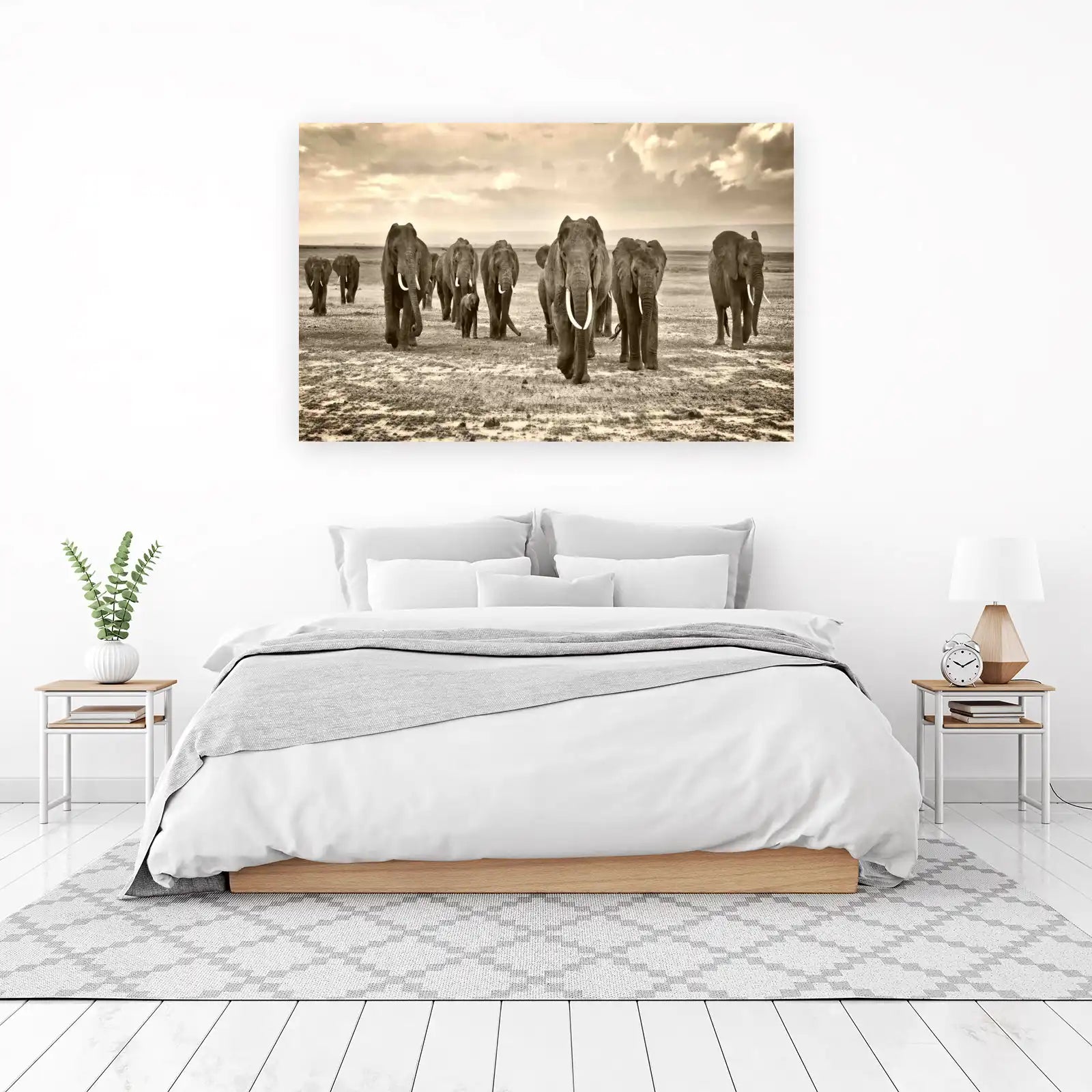Majestic Elephant Herd Safari Wall Art