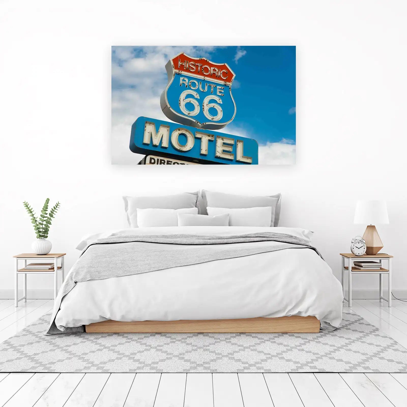 Historic Route 66 Motel Neon Wall Art
