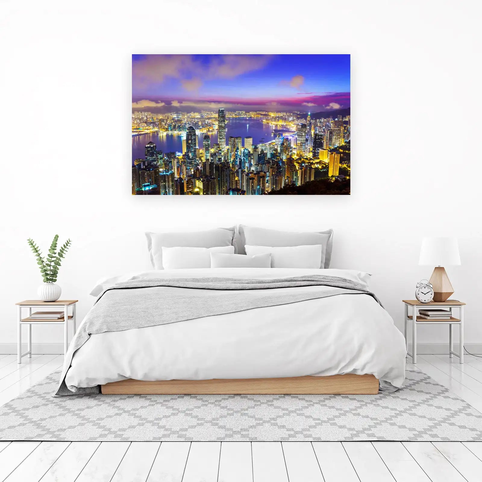 Hong Kong Skyline at Twilight Wall Art