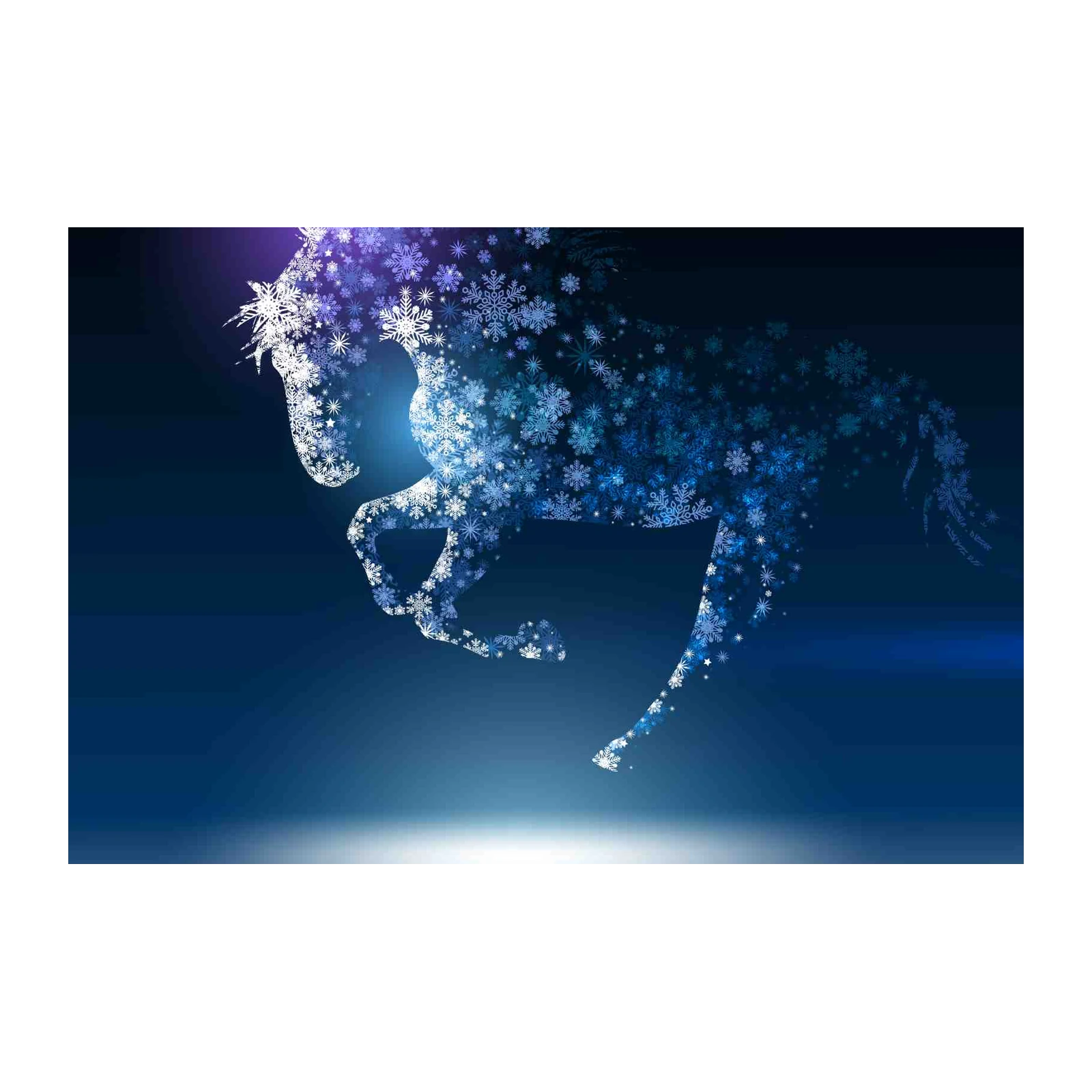Majestic Snowflake Horse Wall Art