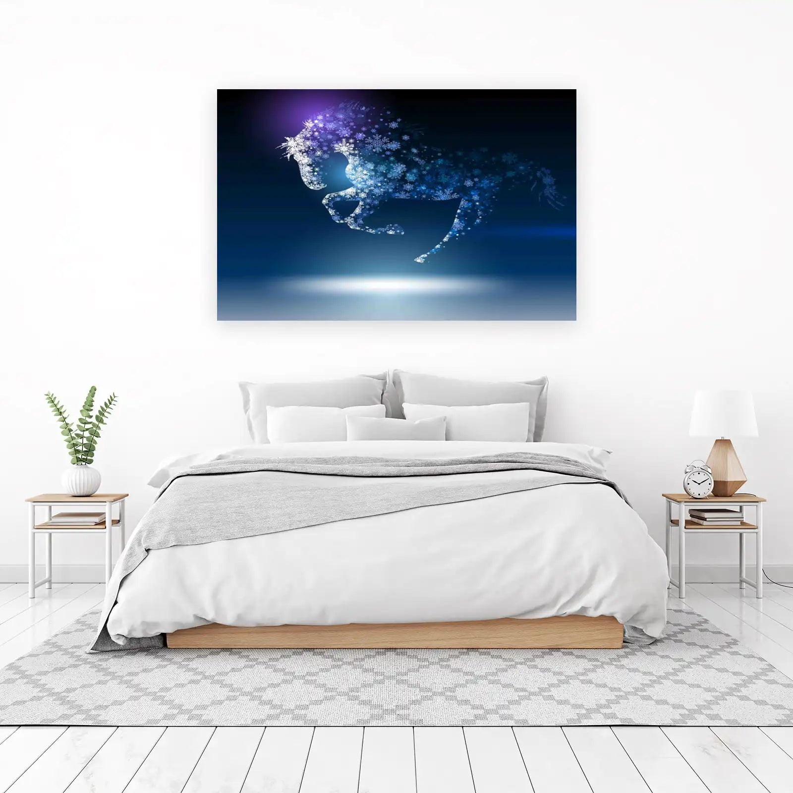 Majestic Snowflake Horse Wall Art