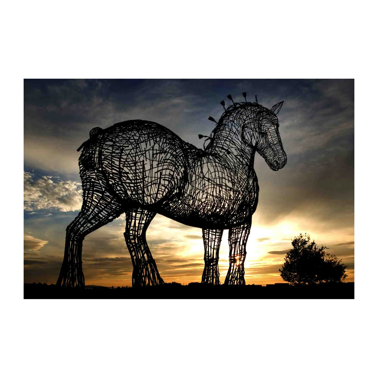 Majestic Wire Horse Silhouette Wall Art