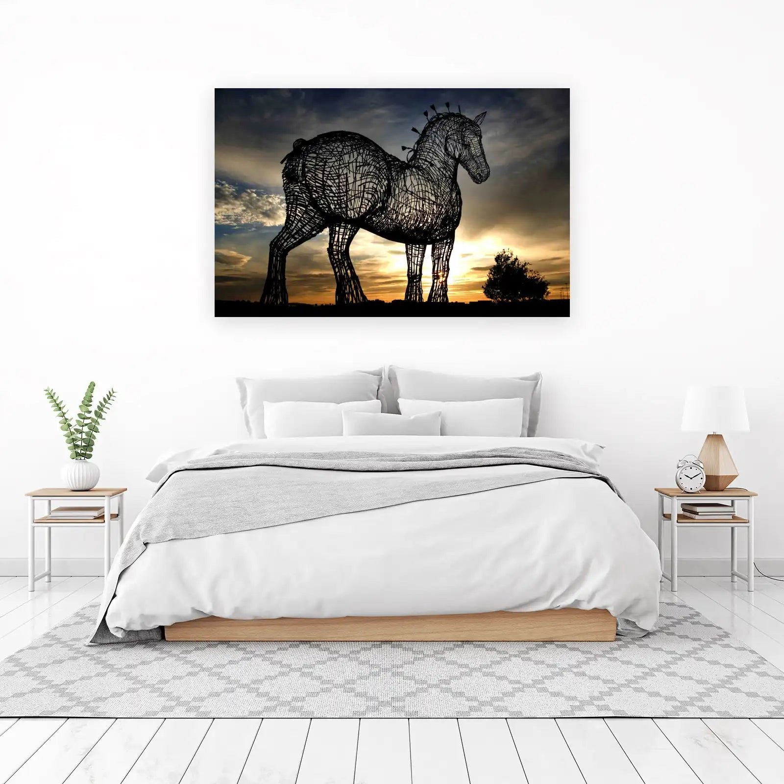 Majestic Wire Horse Silhouette Wall Art