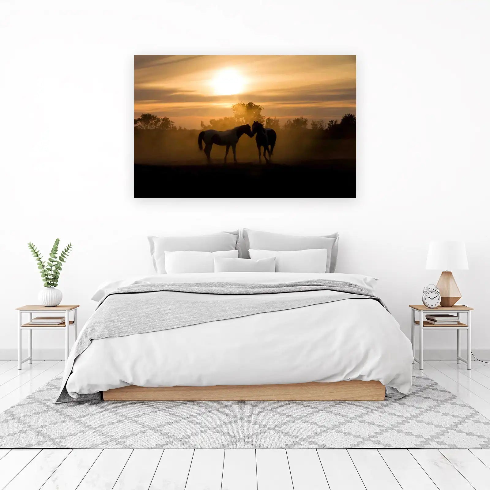 Majestic Horse Bond Sunset Wall Art