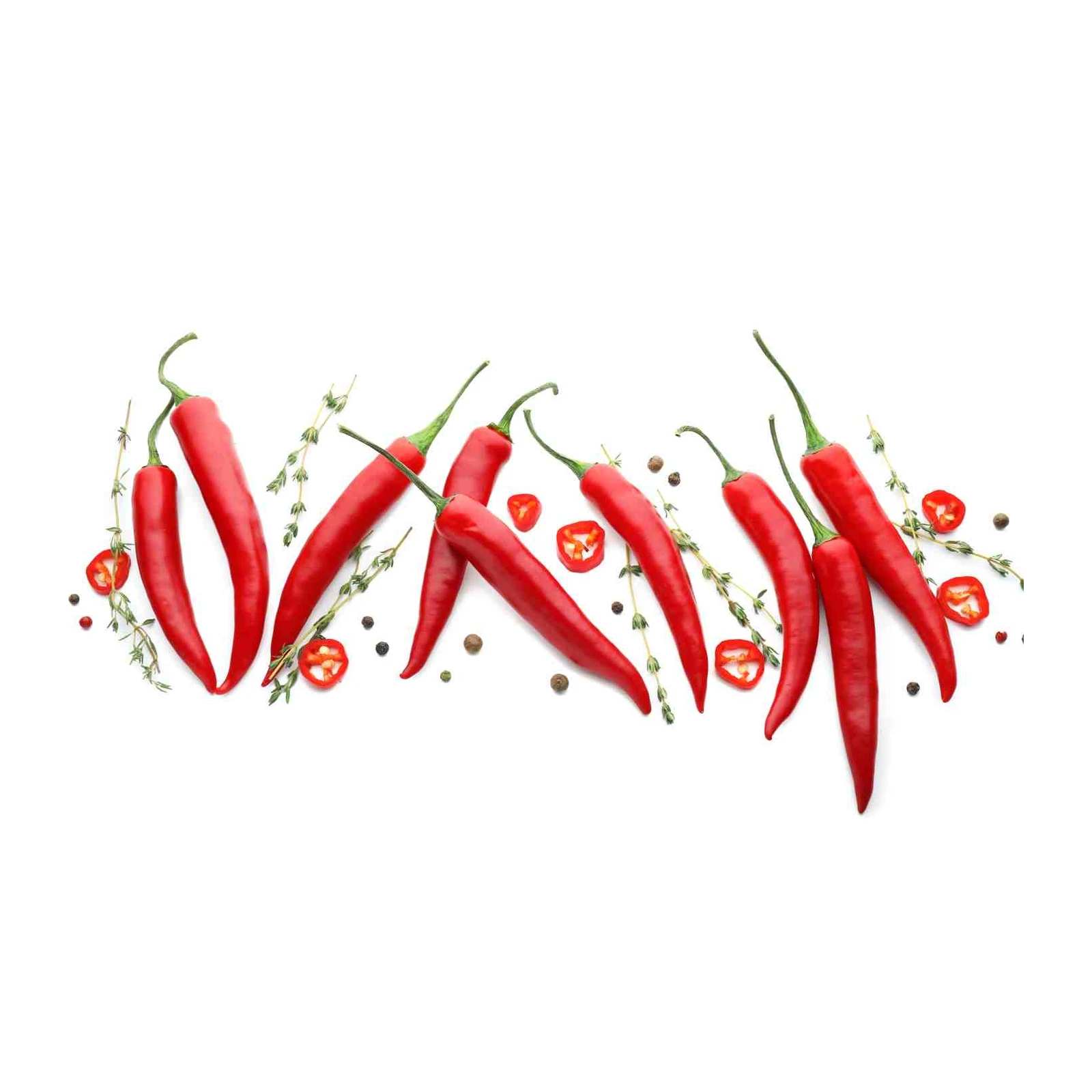 Vibrant Red Chili Peppers Kitchen Wall Art Wall Art