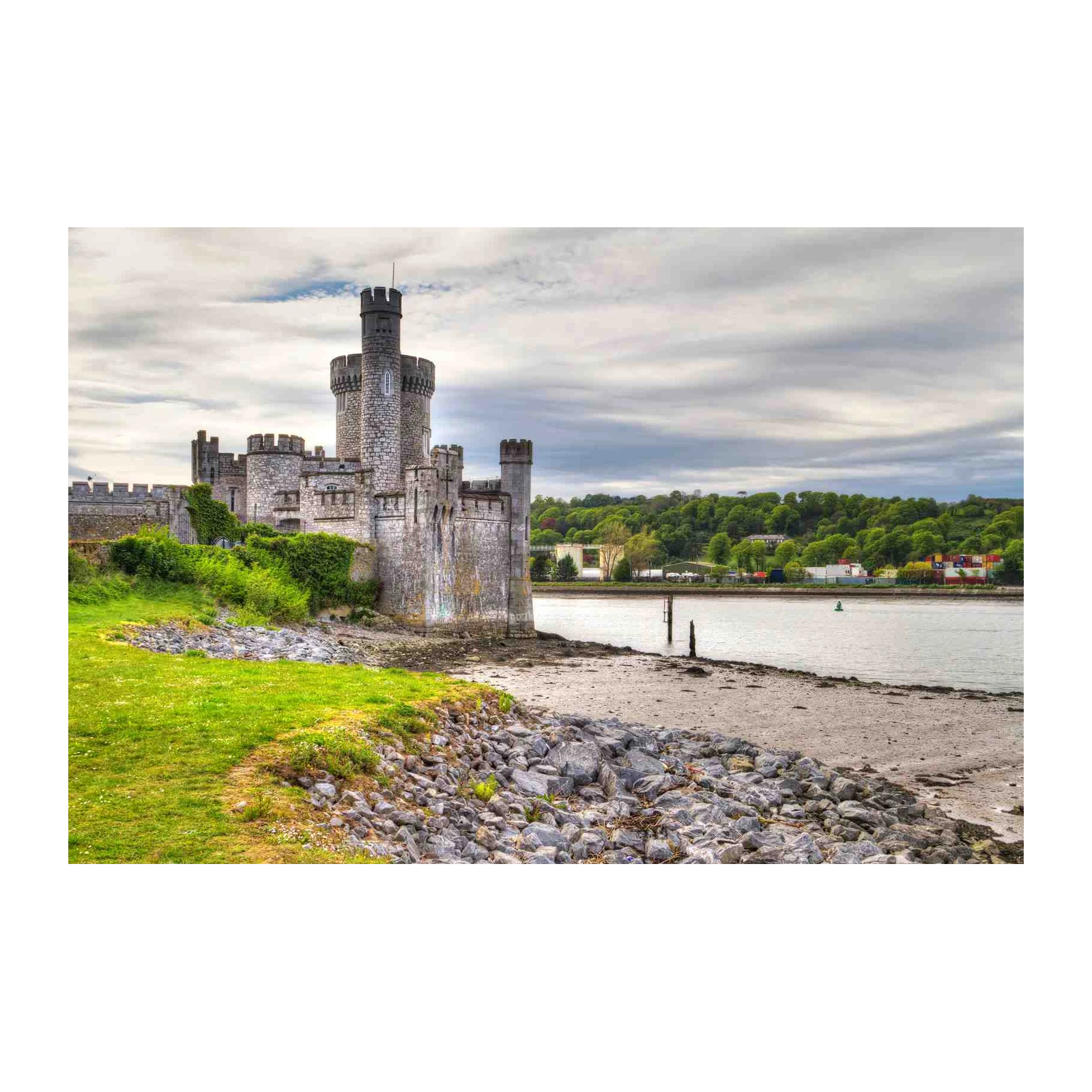 Majestic Castle on Water Wall Art