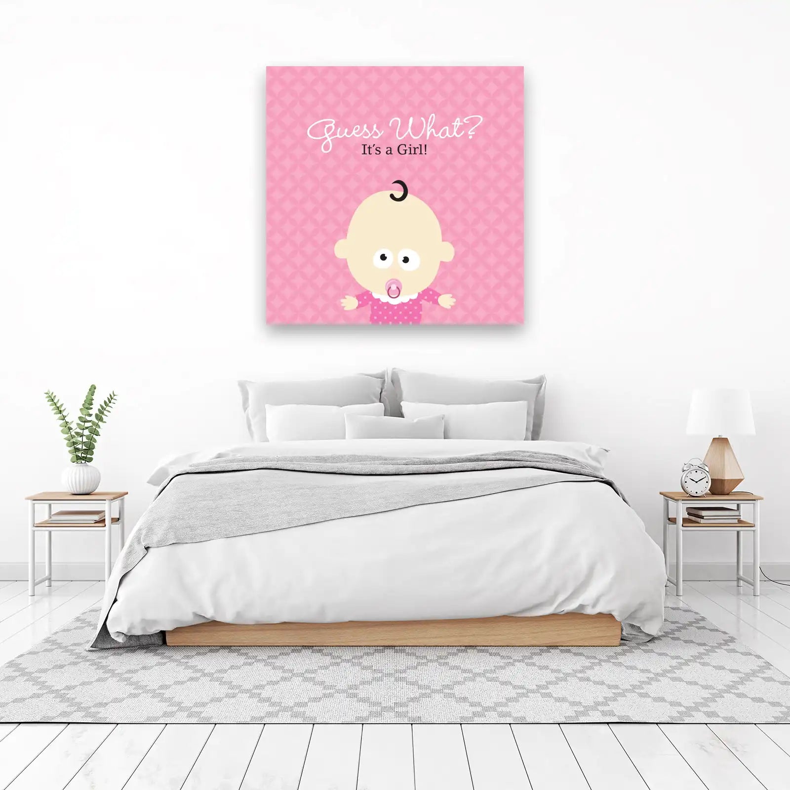 Sweet Baby Girl Announcement Wall Art