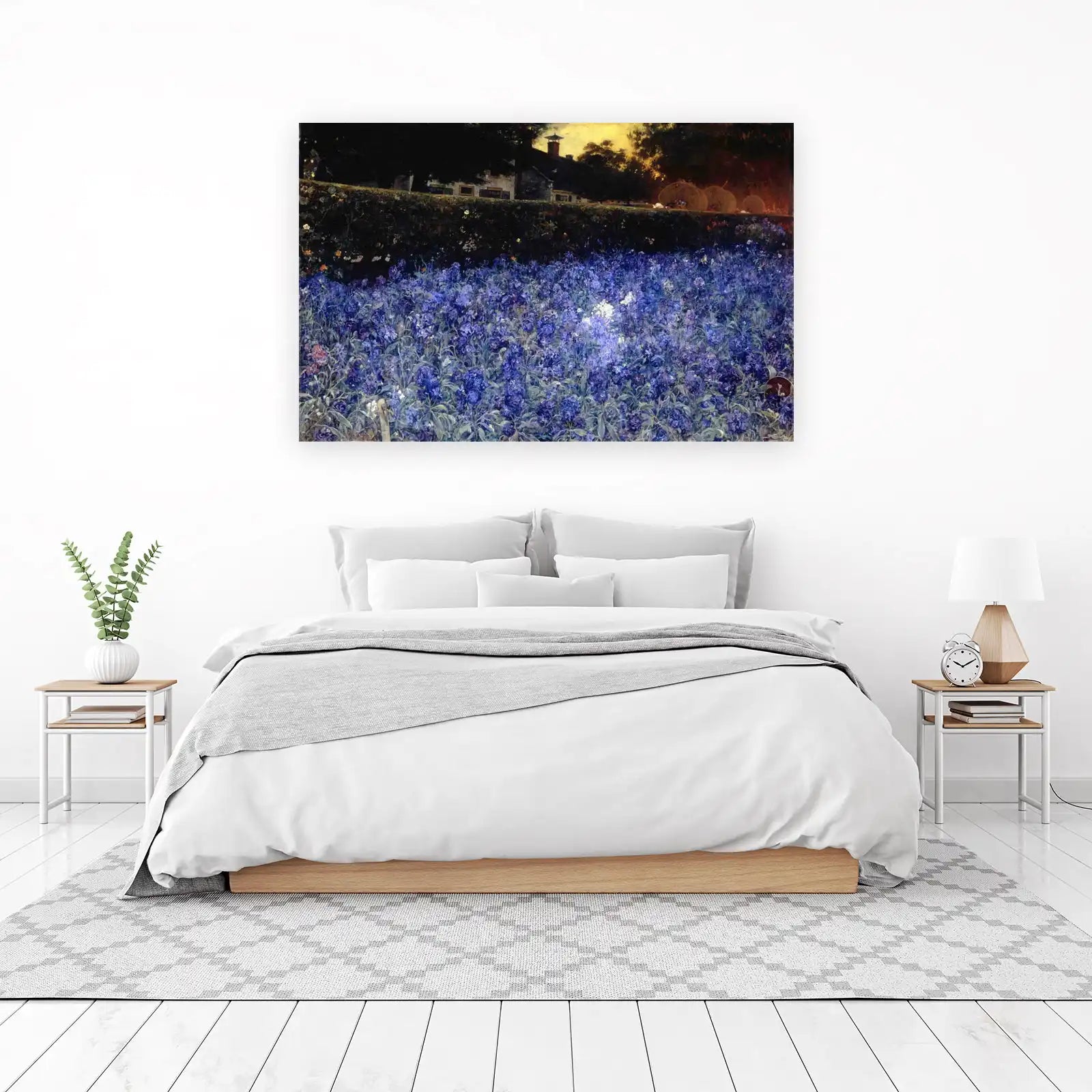 Enchanting Iris Field Landscape Wall Art
