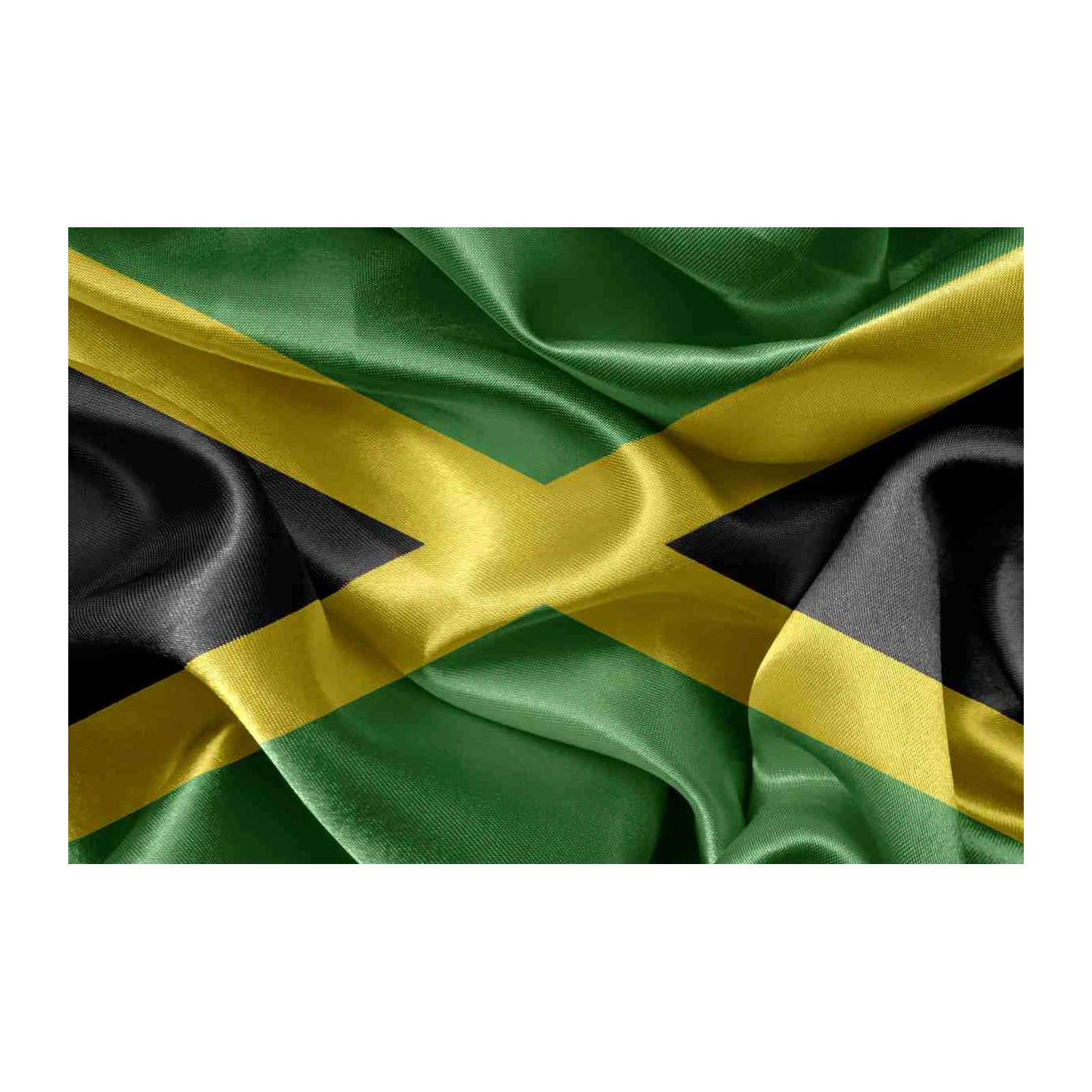 Vibrant Jamaica Flag Textured Wall Art