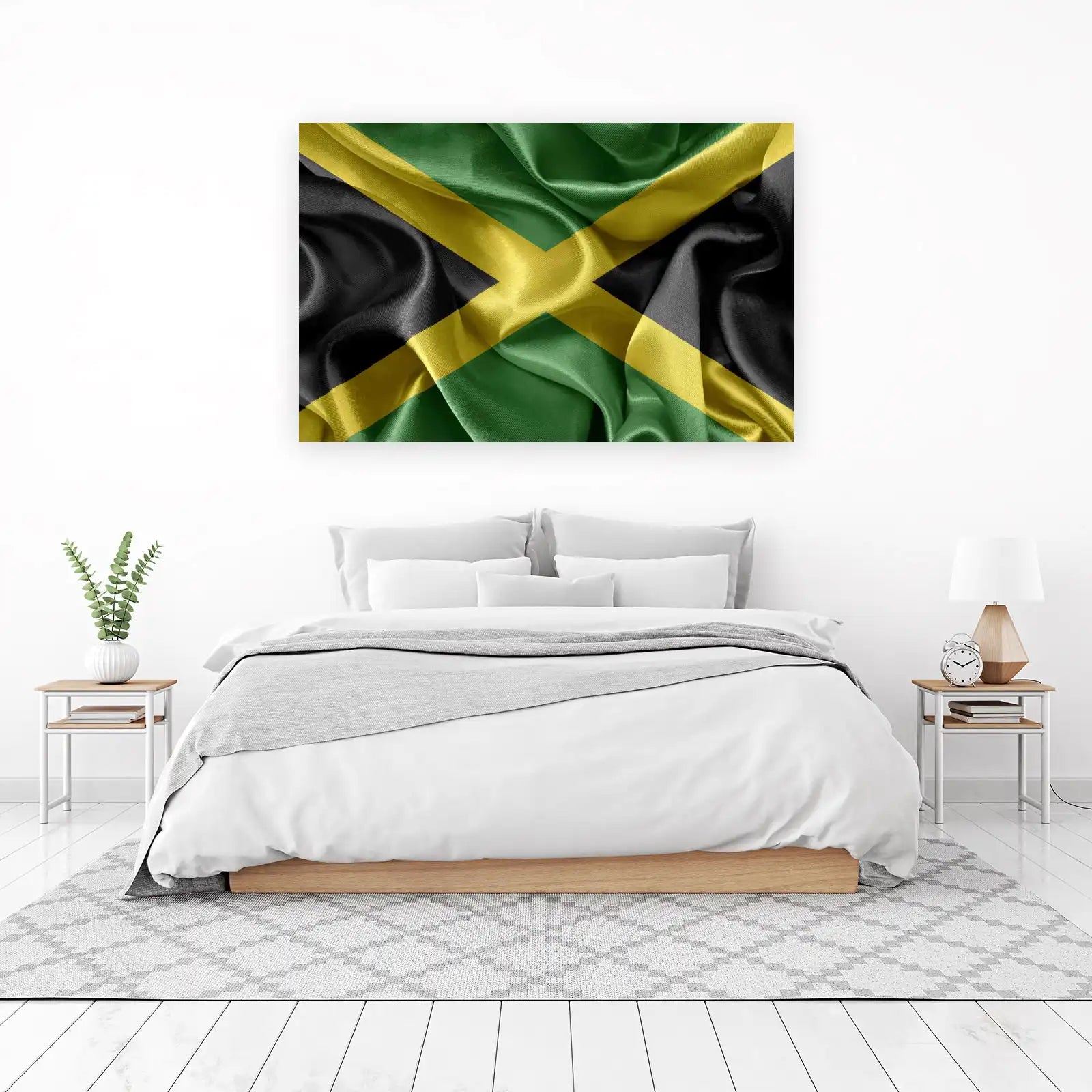 Vibrant Jamaica Flag Textured Wall Art