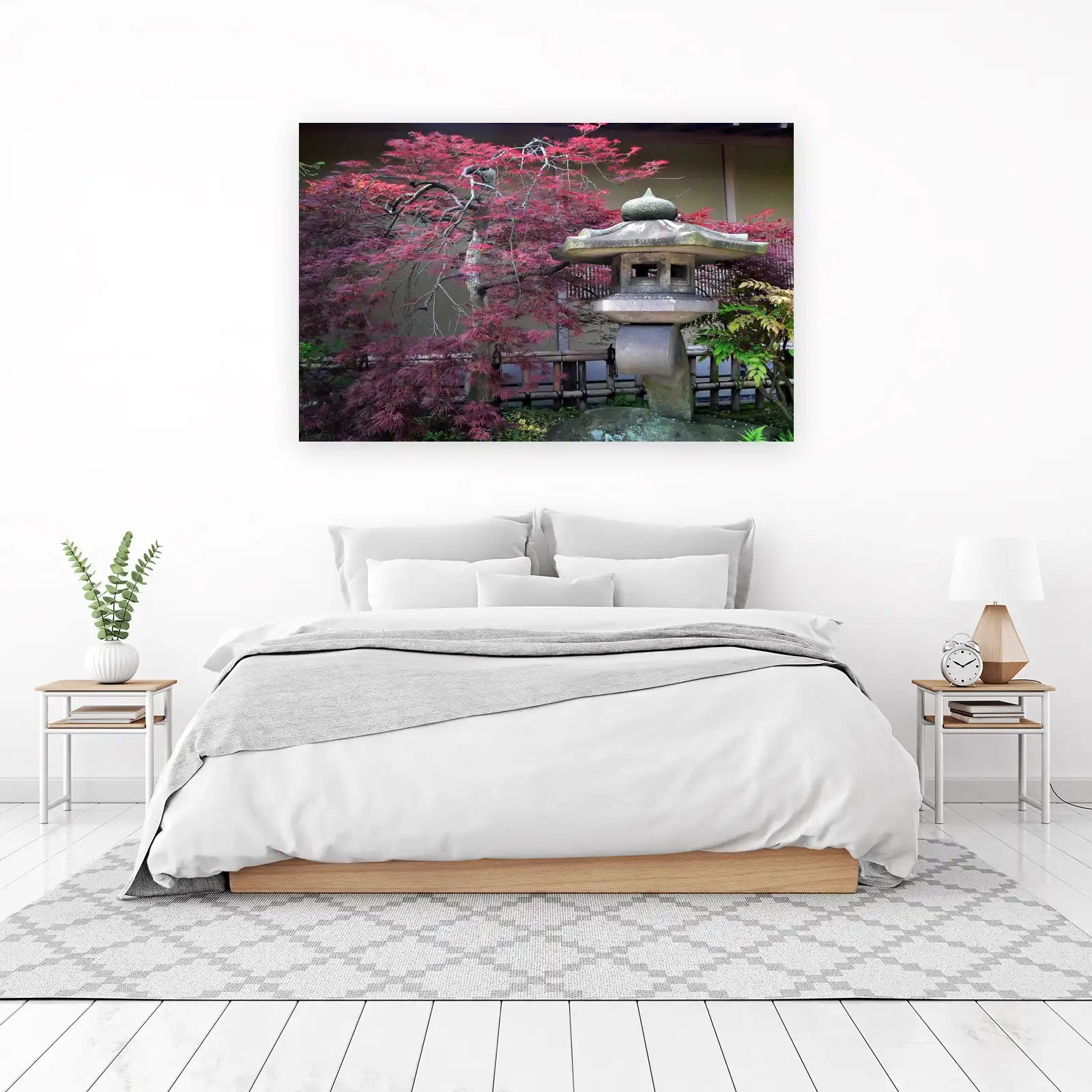 Japanese Maple & Stone Lantern Wall Art