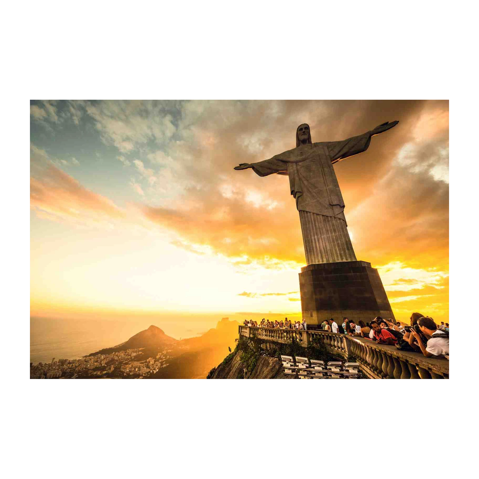 Christ the Redeemer Sunset Rio Wall Art