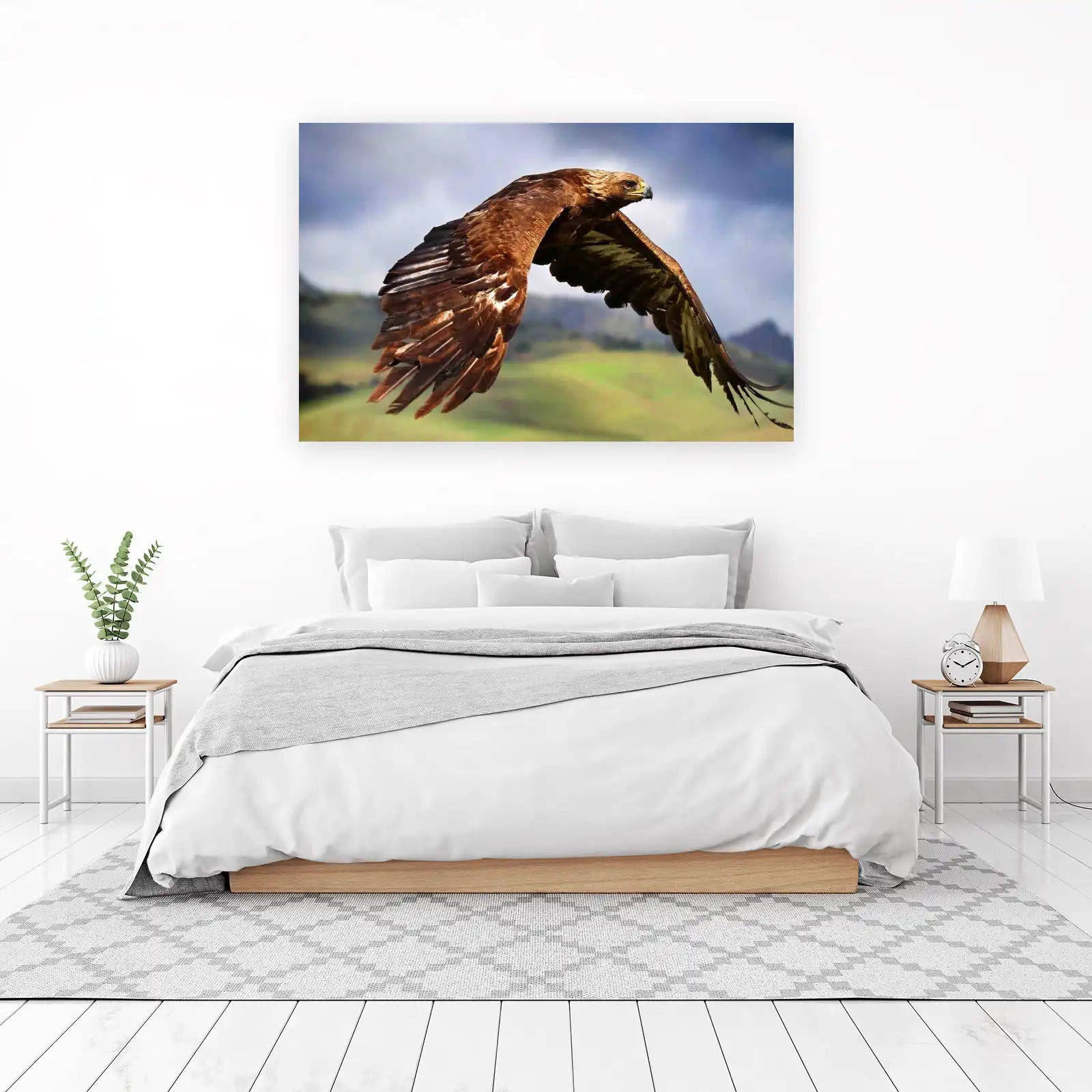 Majestic Golden Eagle in Flight Wall Art