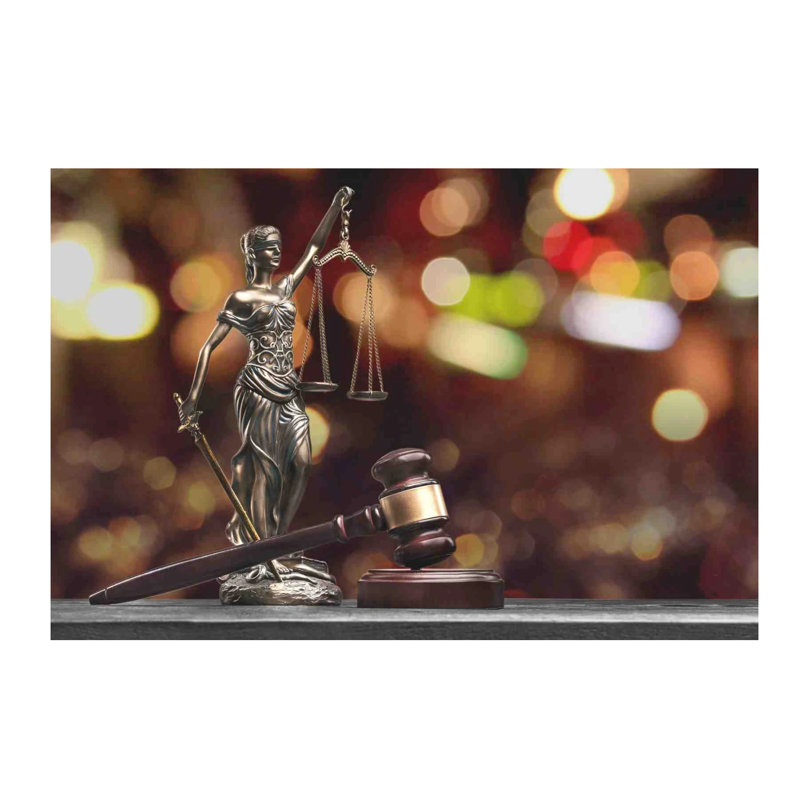 Lady Justice & Gavel Wall Art