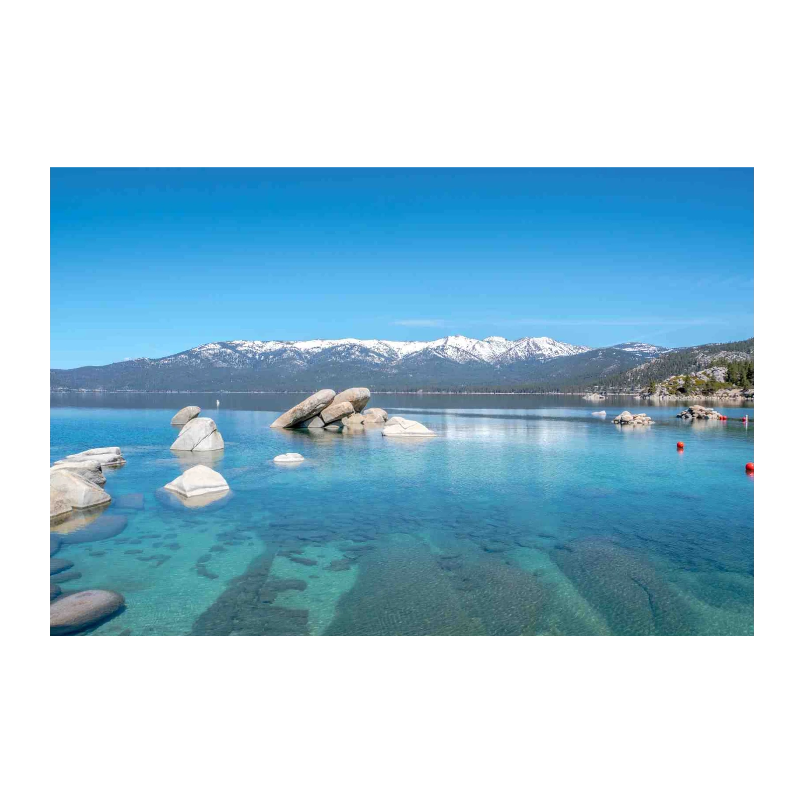 Crystal Lake Serenity Mountain Landscape Wall Art