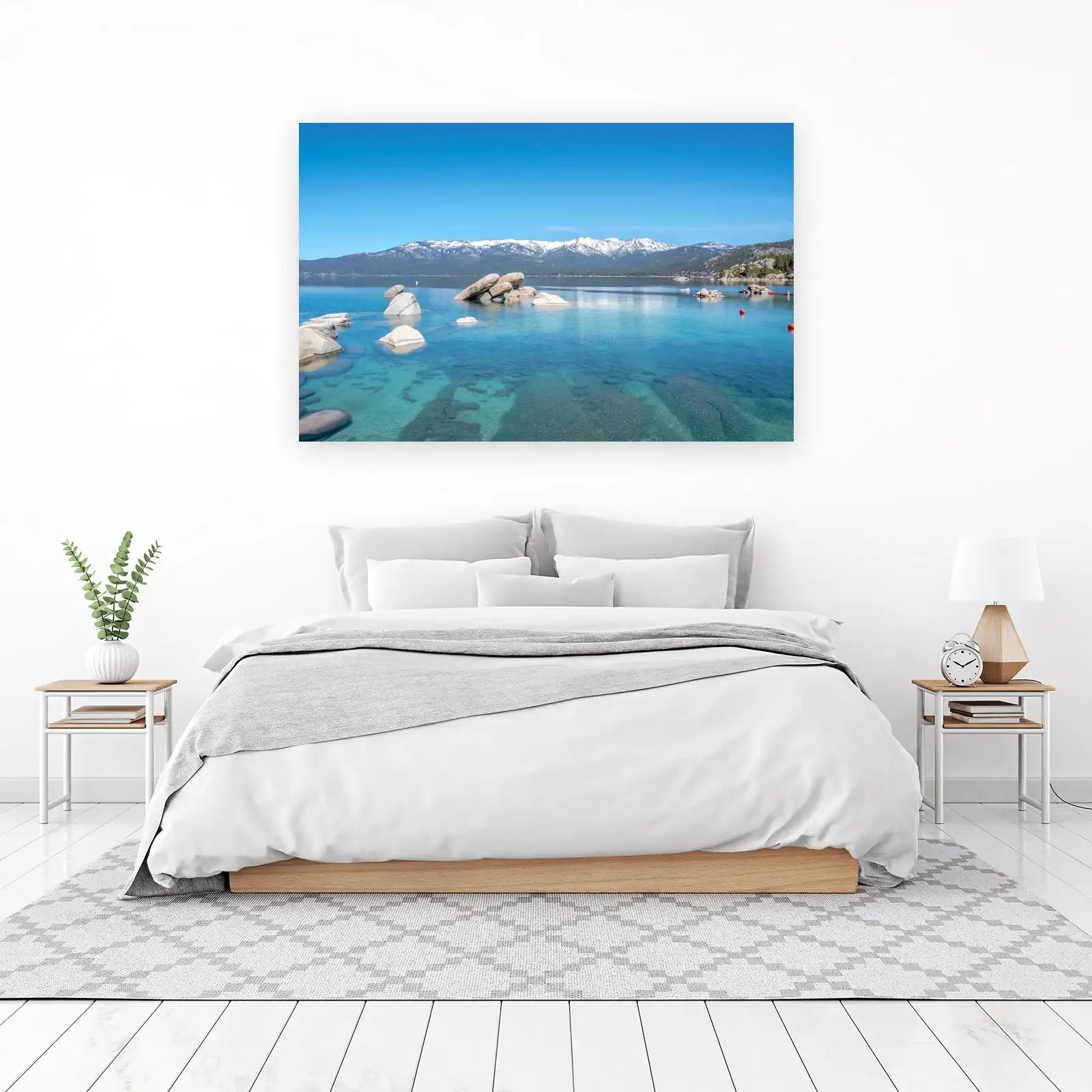 Crystal Lake Serenity Mountain Landscape Wall Art
