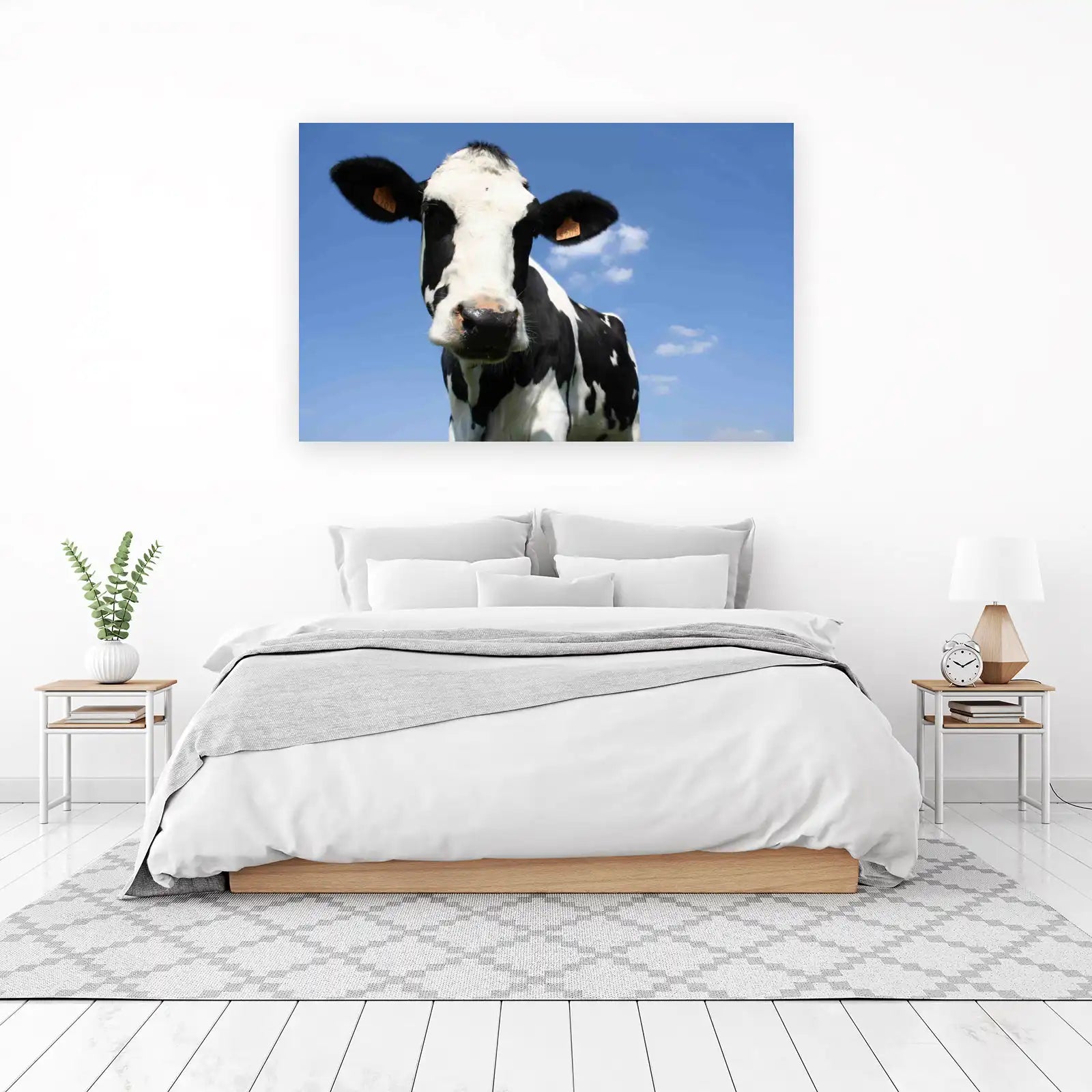 Charming Holstein Cow Close-Up Wall Art