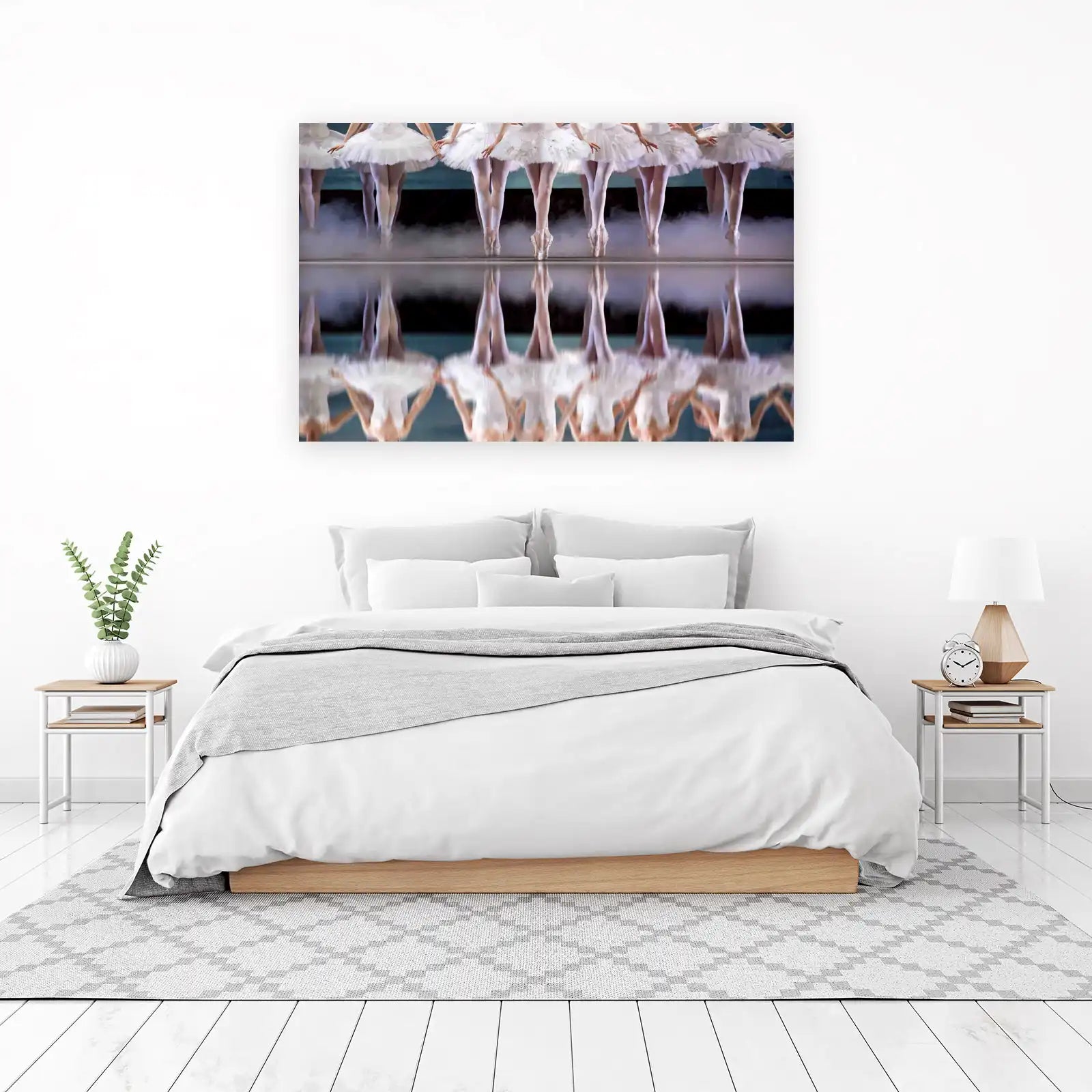 Elegant Ballet Dancers on Stage Wall Art