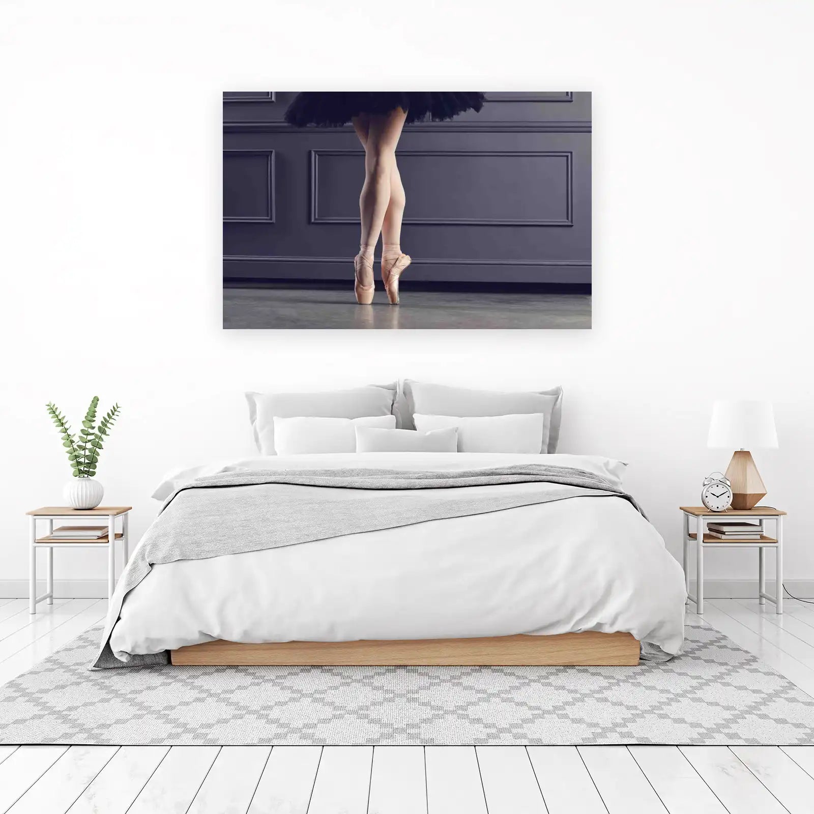 Elegant Dancer Legs Black Tutu Wall Art