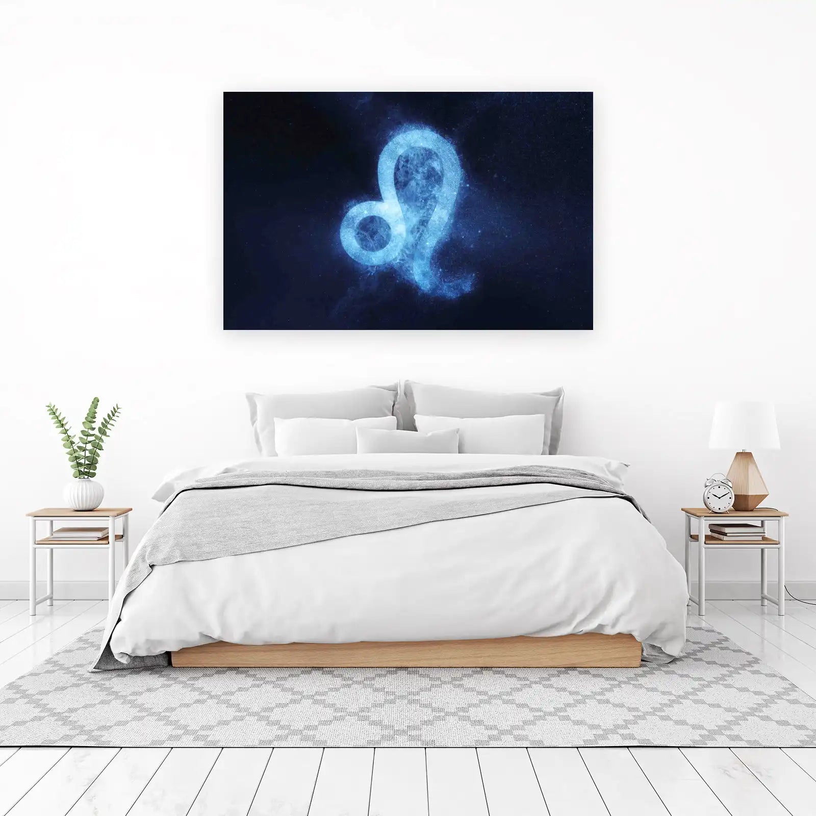 Luminous Leo Zodiac Symbol Wall Art