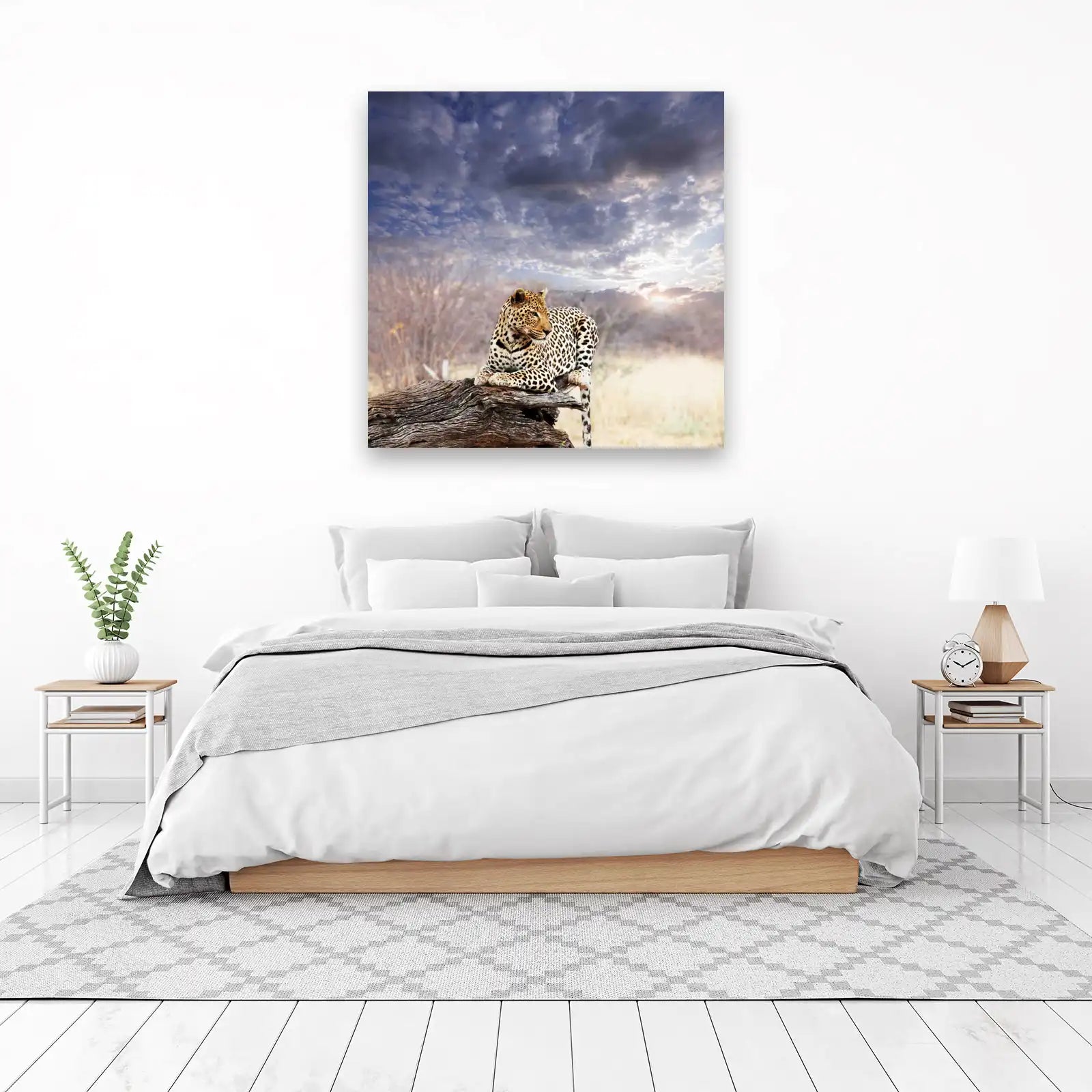 Majestic Leopard African Sunset Wall Art