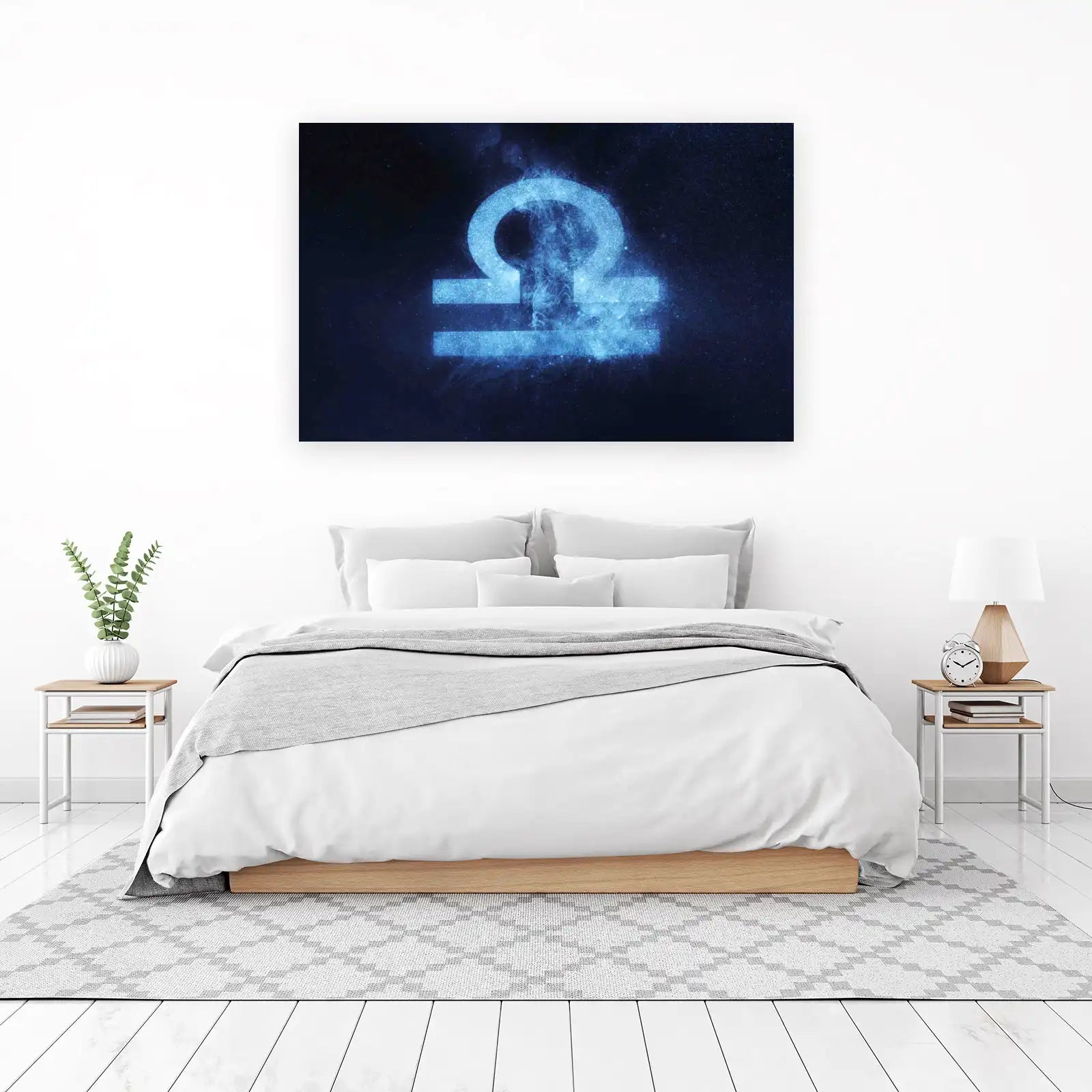 Celestial Libra Zodiac Nebula Wall Art