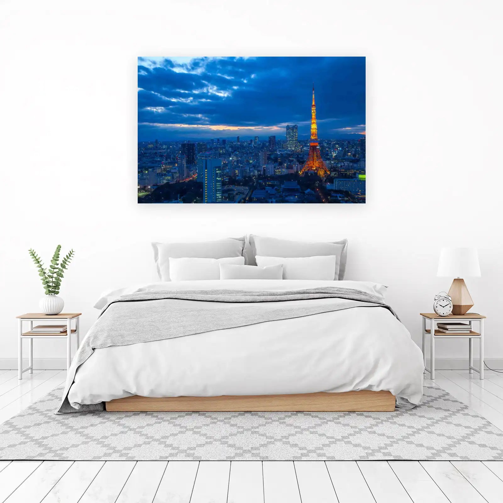 Tokyo Tower Skyline Dusk Wall Art